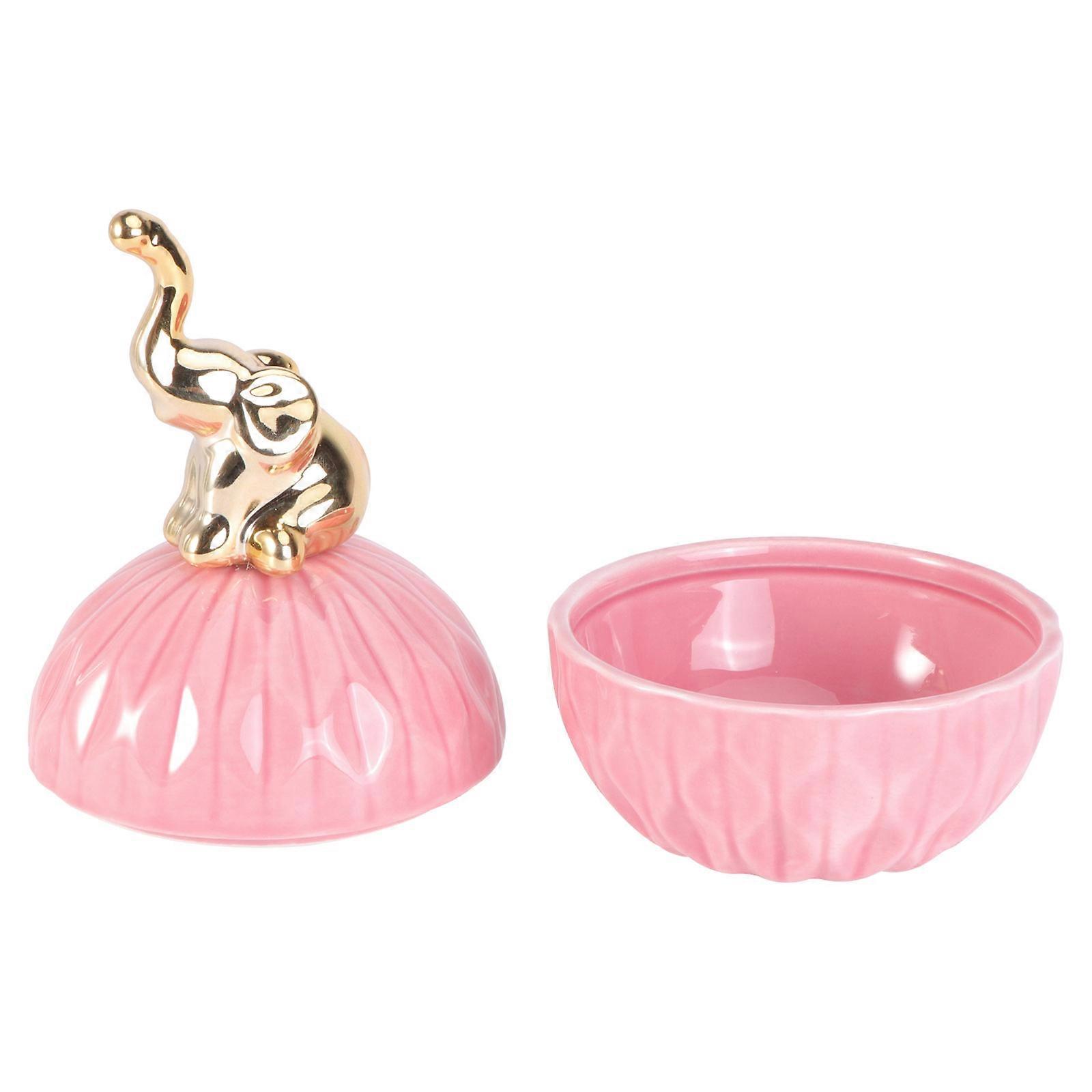 Creative Jewelry Storage Box Electroplated Design Ceramics Container for Storage Assorted Color