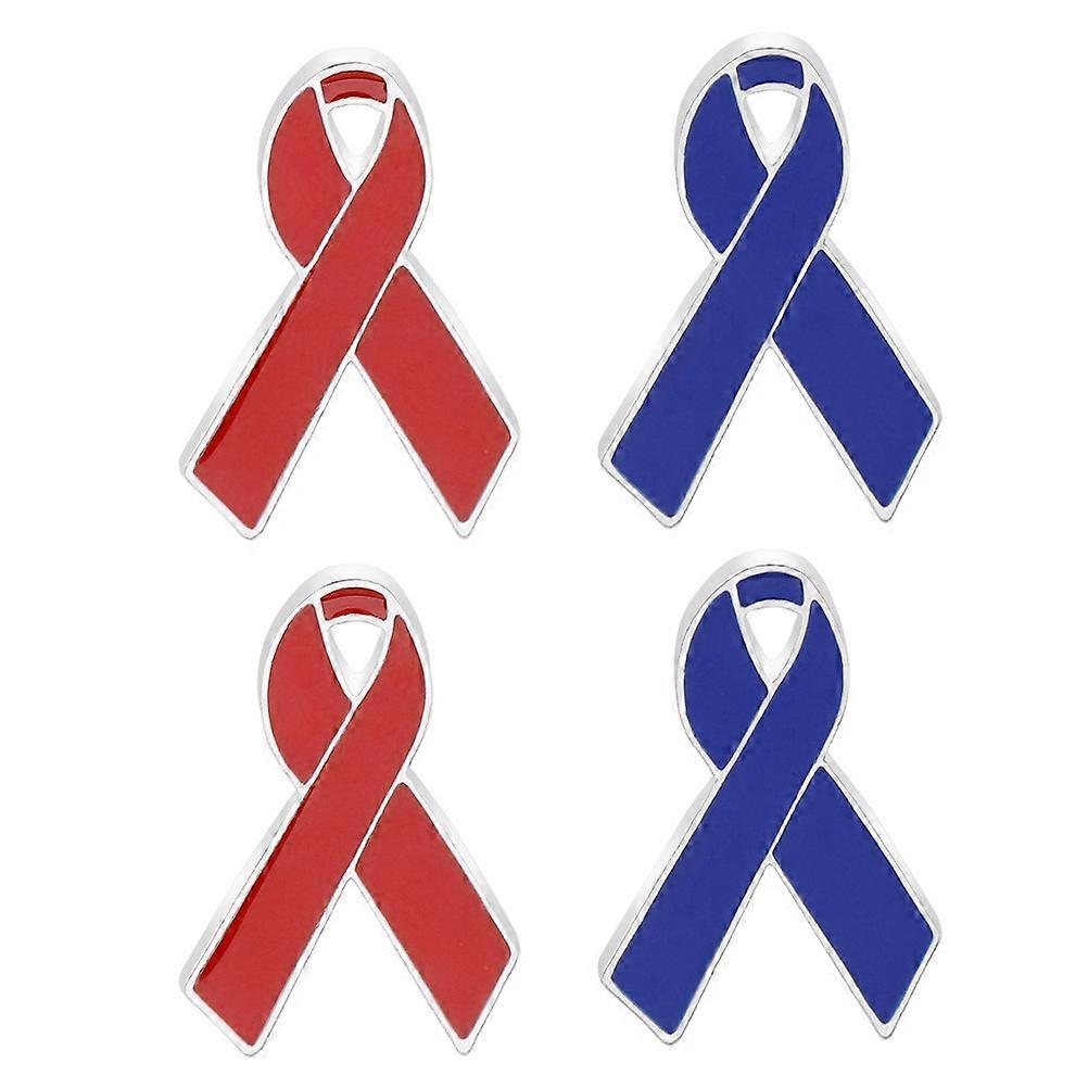 Red Ribbon Brooch Set Decorative Breast Pin for , Ceremonies & Daily Wear Symbol of Support