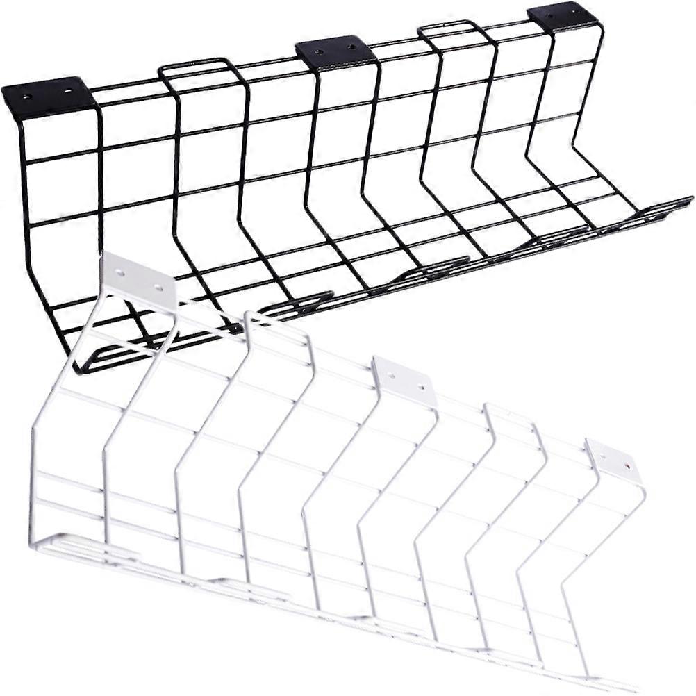 Desk Wire Organiser Iron Cable Organizer Power Cord Organization Rectangular Modern 2Set
