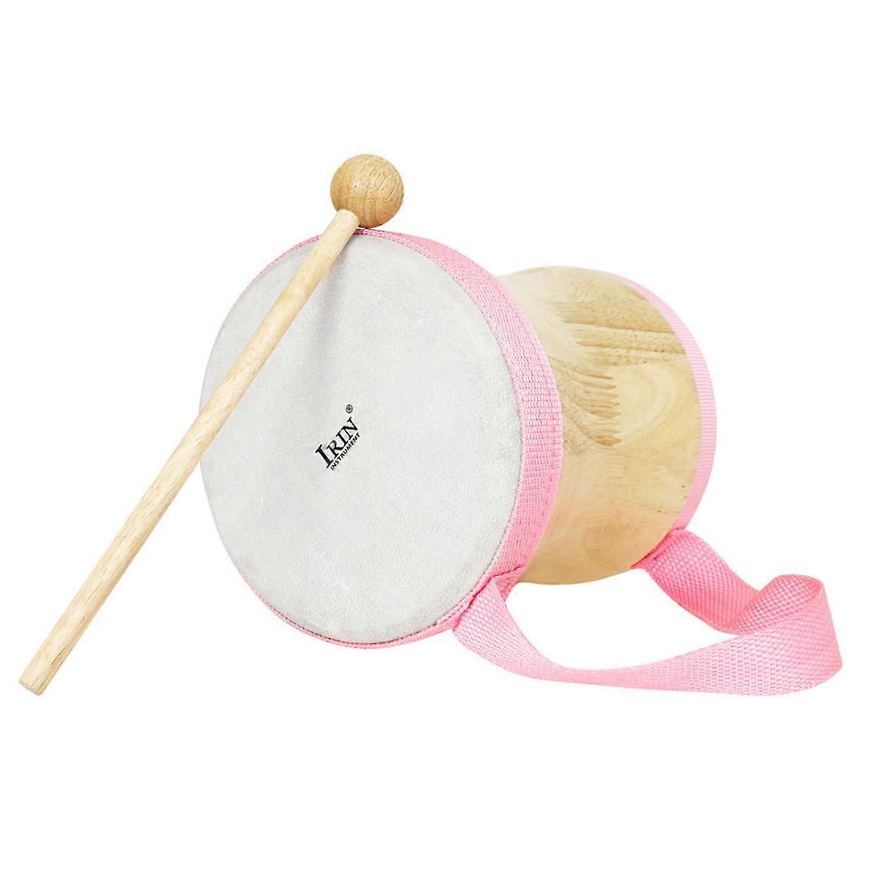 Wooden Hand Drum for Adults, Portable Percussion Instrument Made of Wood and Sheepskin
