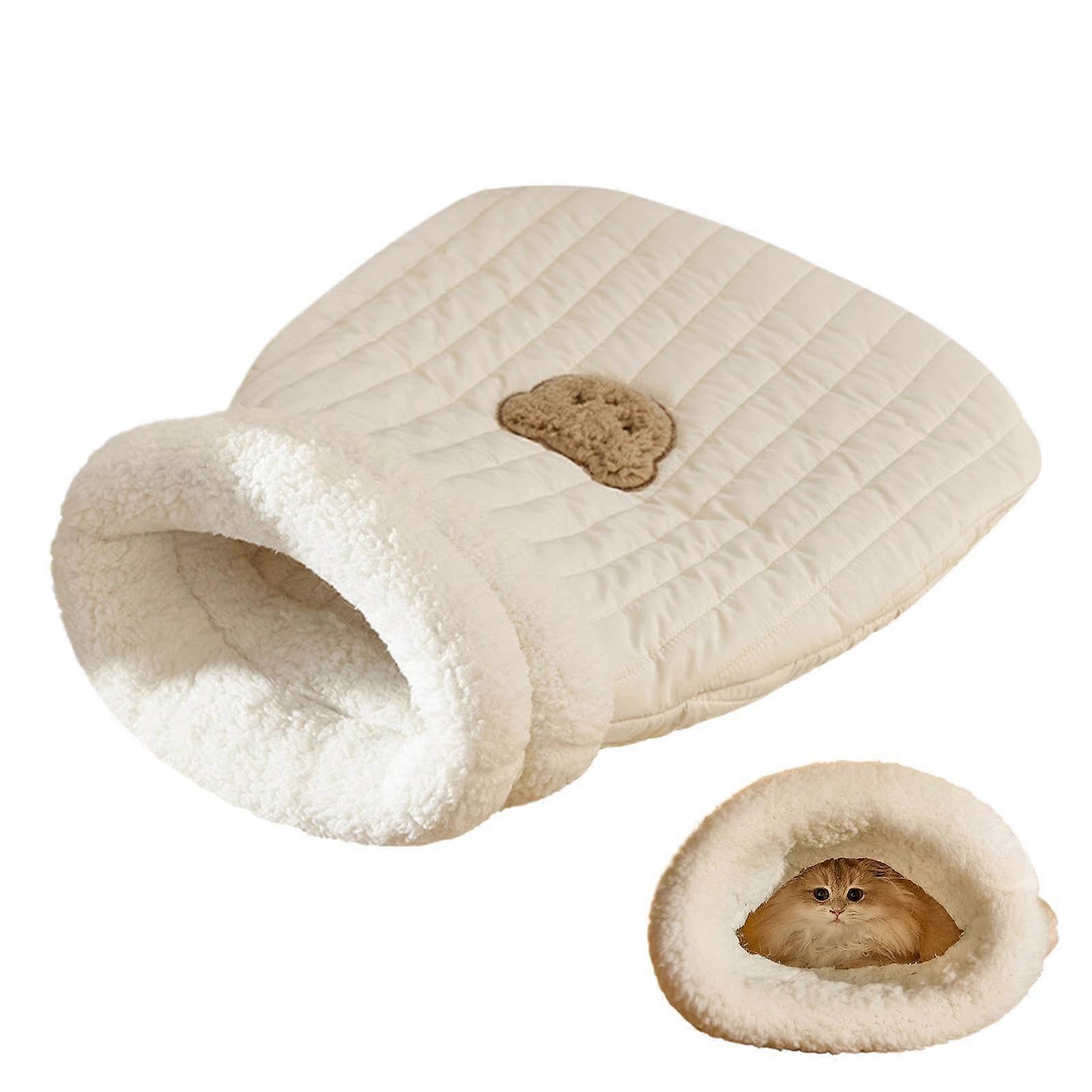 Cat Sleeping Bag, Cat Crinkle Sack Removable Cat Bag for Sleeping 360° Warm Semienclosed