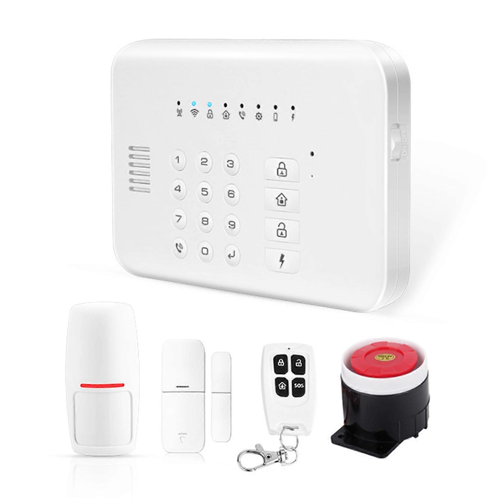 Security Alarm System Kit Auto Dial GSM+WiFi Home Security Wireless Alarm System GSM Home Security Alarm System Motion Sensor Door/Window Sensor Rem