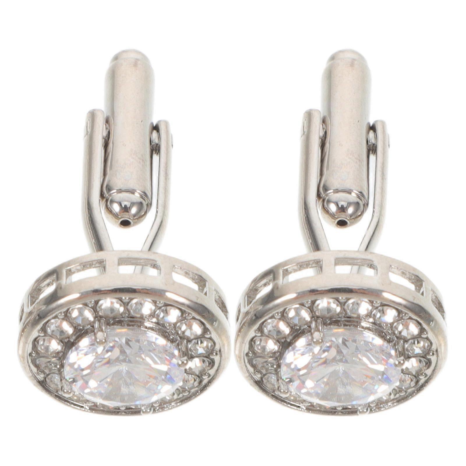 Cuff Links Men Zircon French Sleeve Cufflinks For Special Occasions Daily Wear 1 Pair