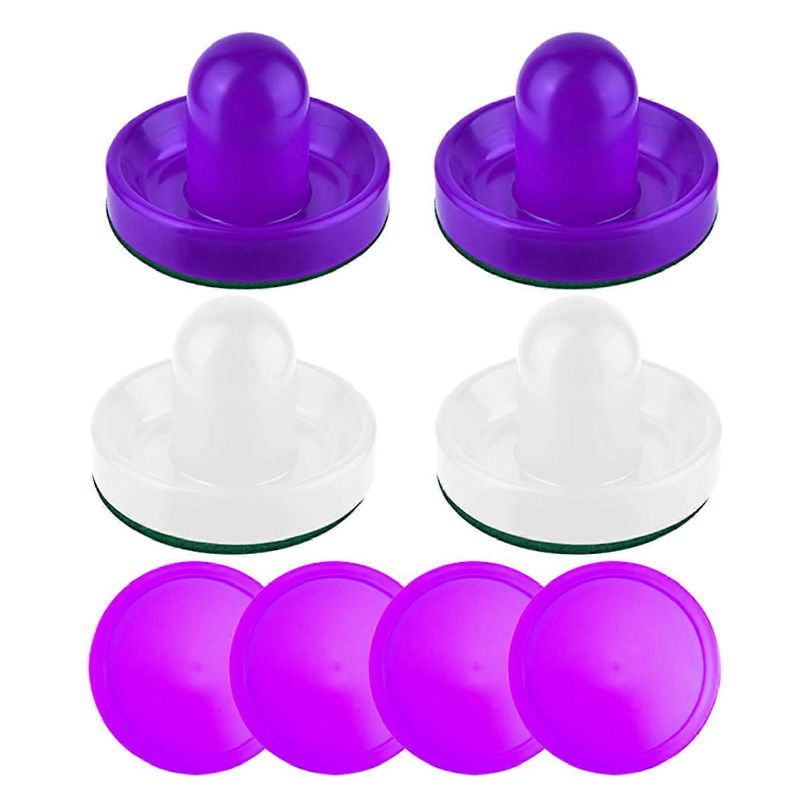 Air Hockey Pusher Set - Lightweight Plastic Goalkeeper for Tables, Includes Ice Cobbler Pucks, Compatible with Standard Games