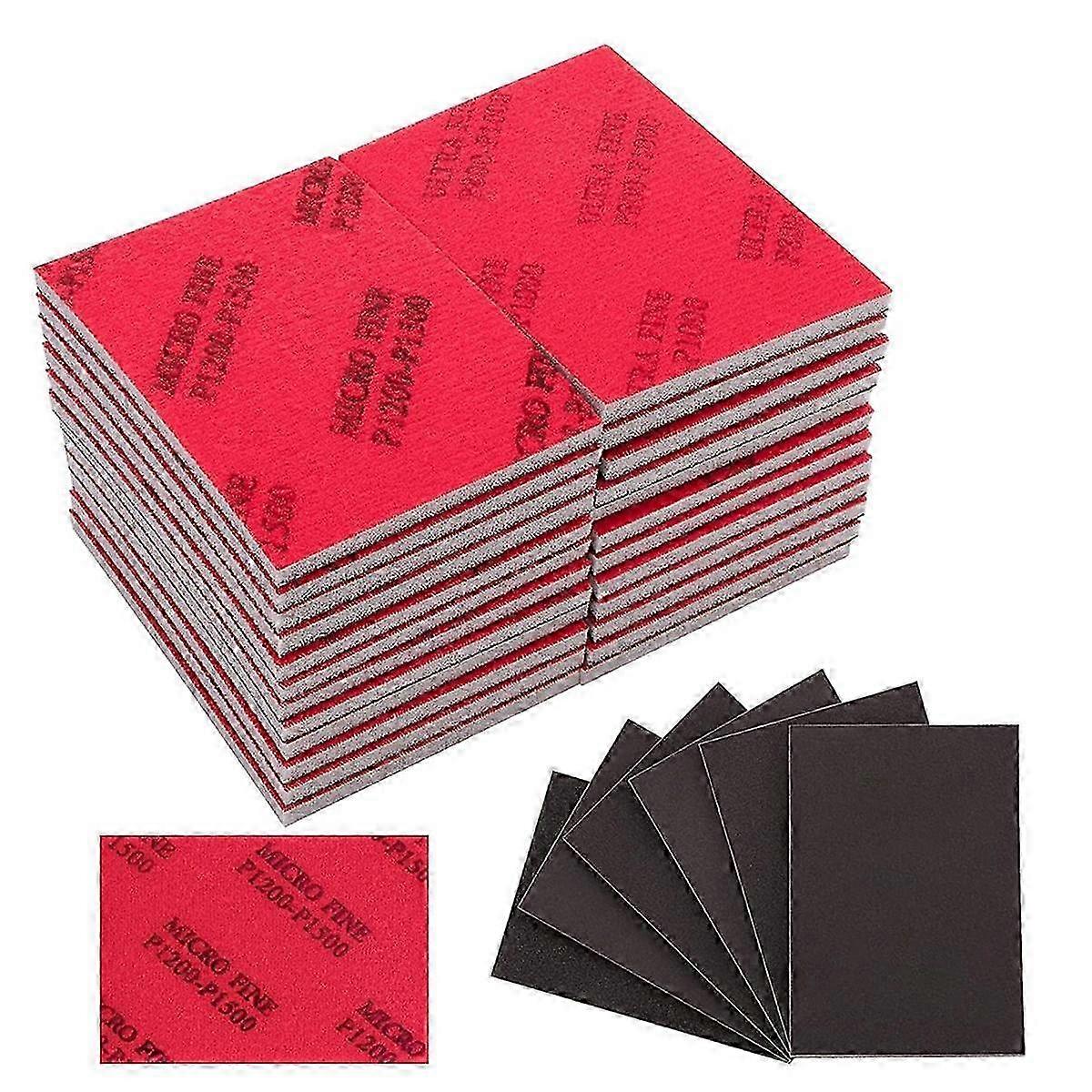 2025 320-3000 Grit Sanding Sponge Set, Fine Foam Sanding Pads, Wet Sanding Paper, Sanding Sponges for Wood, Drywall Sanding