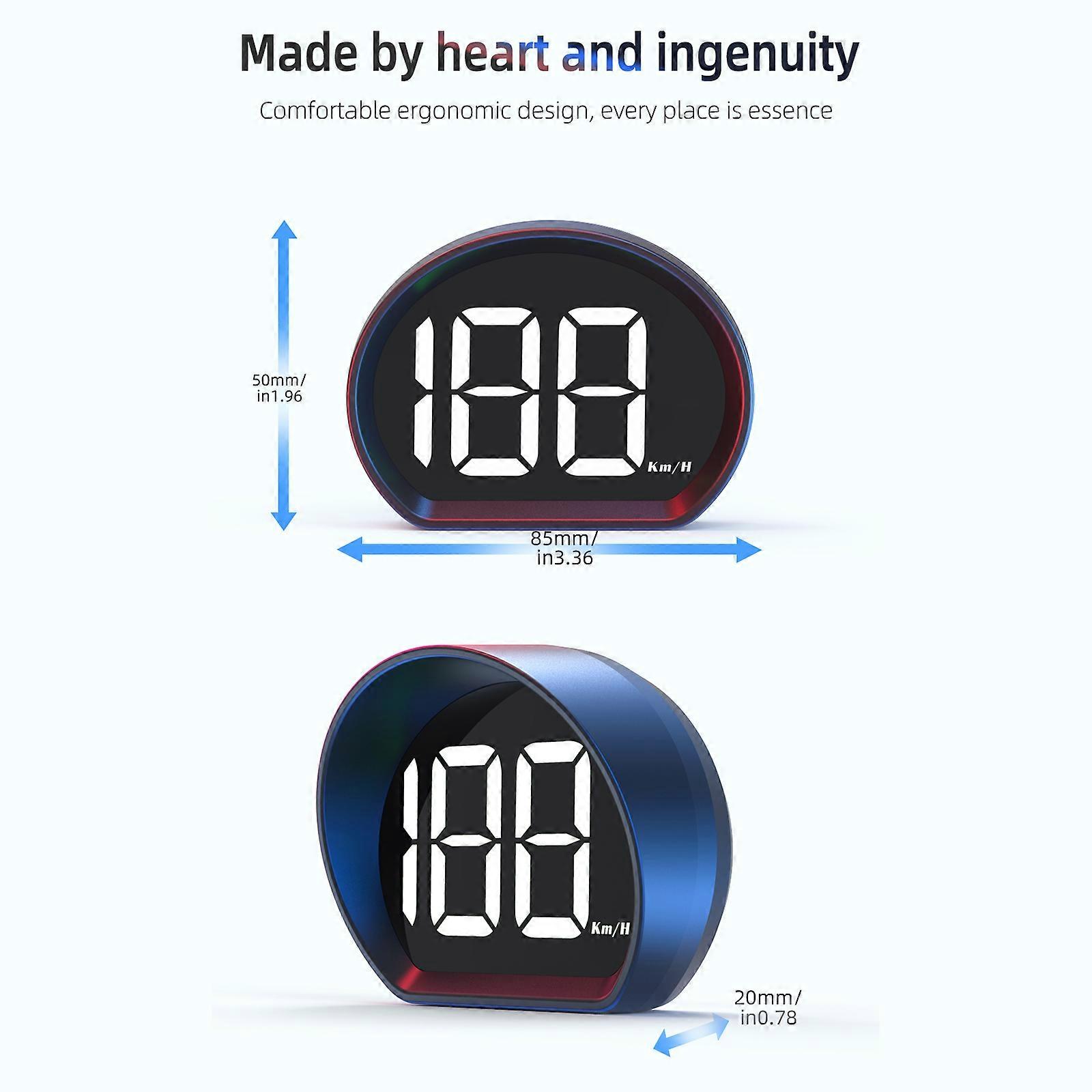 Heads-Up Display for Cars Digital GPS Car Speedometer Plug and Play Non-destructive Installation 3inch Large Screen Display