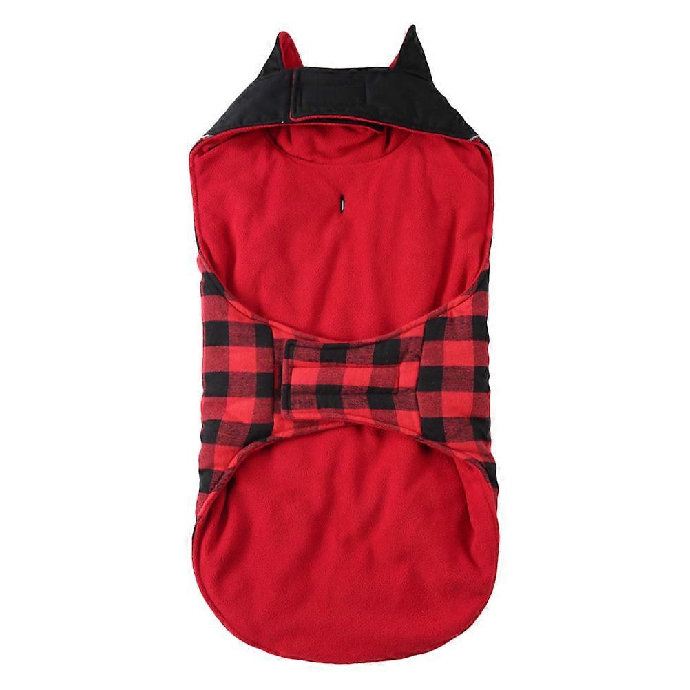Warm Dog Coat for Pet Use in Red Color Polyester Material Lightweight and Comfortable Fits Most Pets