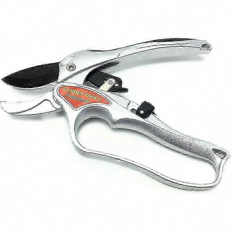 Ratchet Pruning Shears for Cutting Branches - Garden Scissors with Safety Lock & Anti-Slip Handles