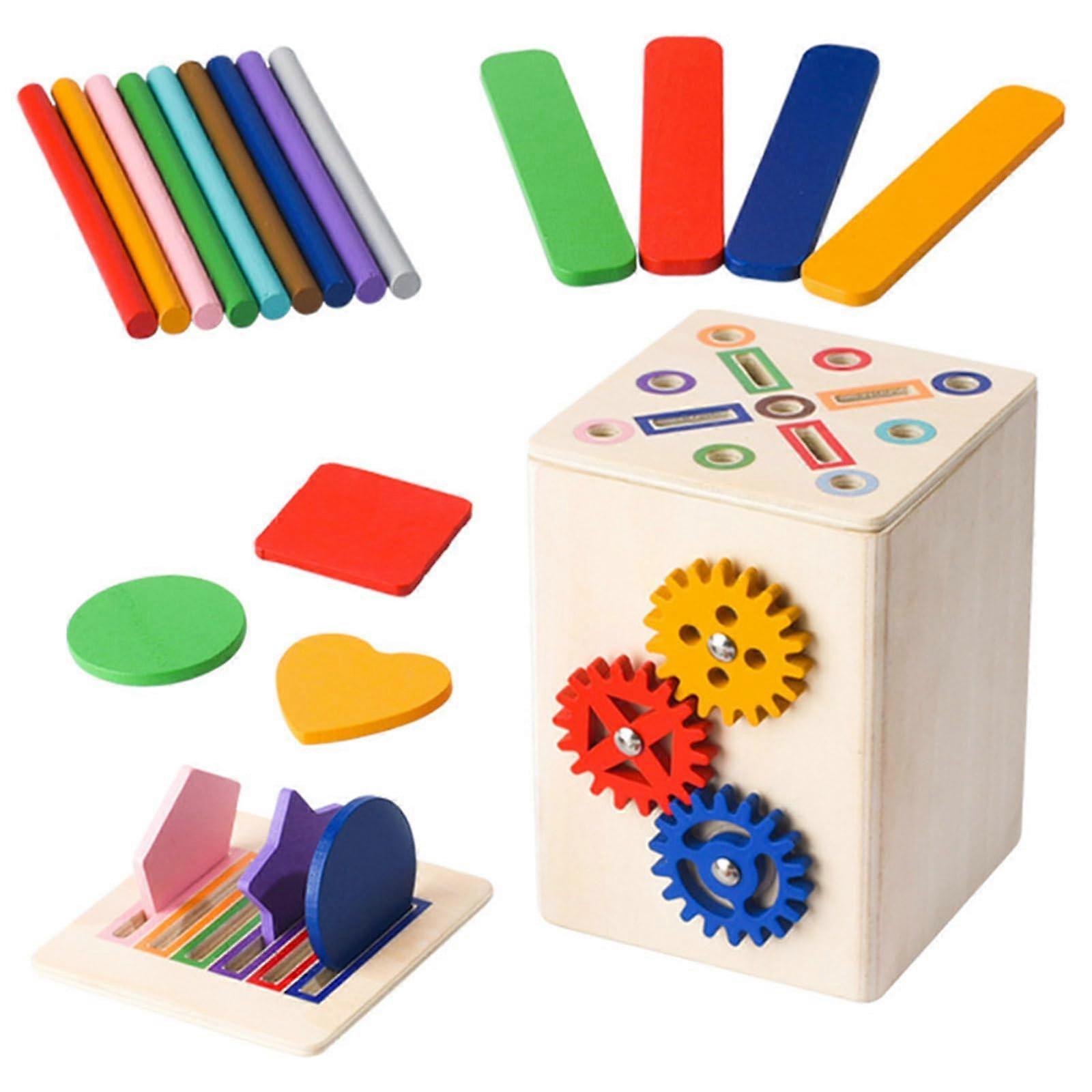 Portable Educational Toy for Toddlers 13, Engaging Color and Shape Sorting Counting Game, Sensory Play