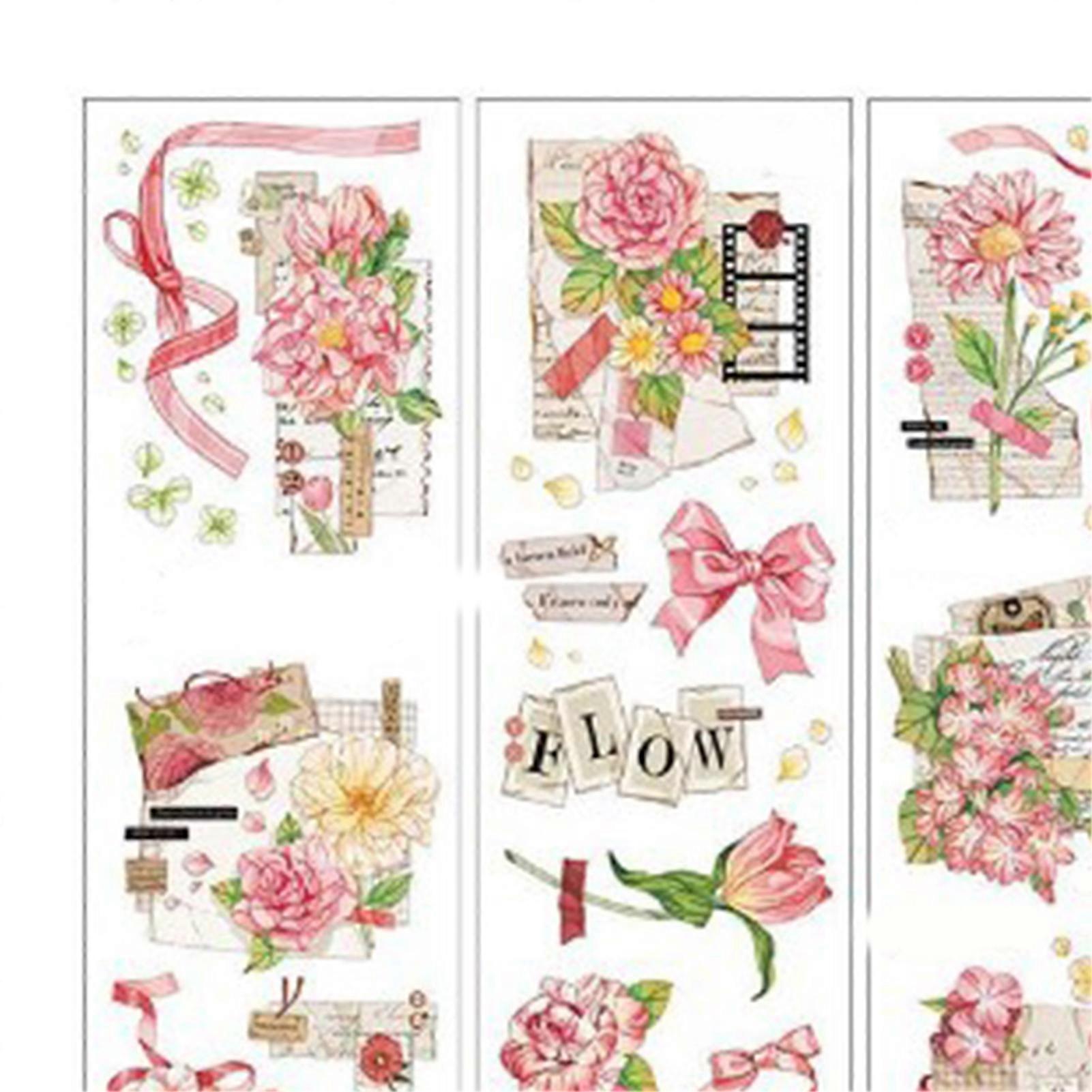 6 Sheets Hand Account Decorative Tape Clear Pattern Versatile Long Decorative Tapes for Diary Photo Album DIY