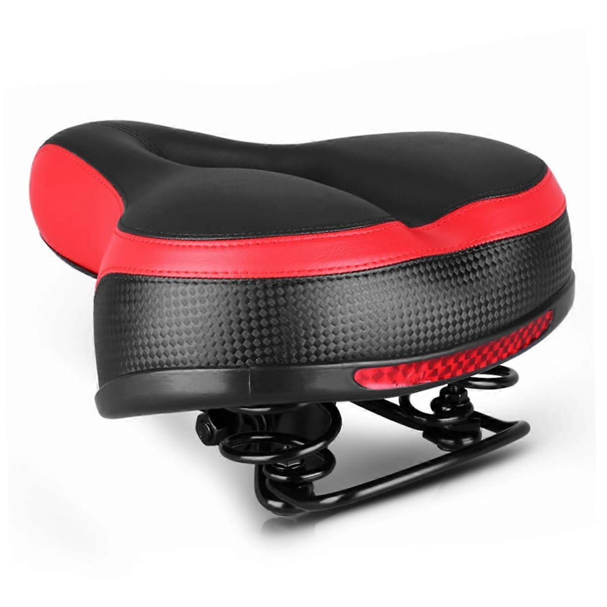 Bicycle Saddle Seat for Cycling Shockproof Red Pad for Riding