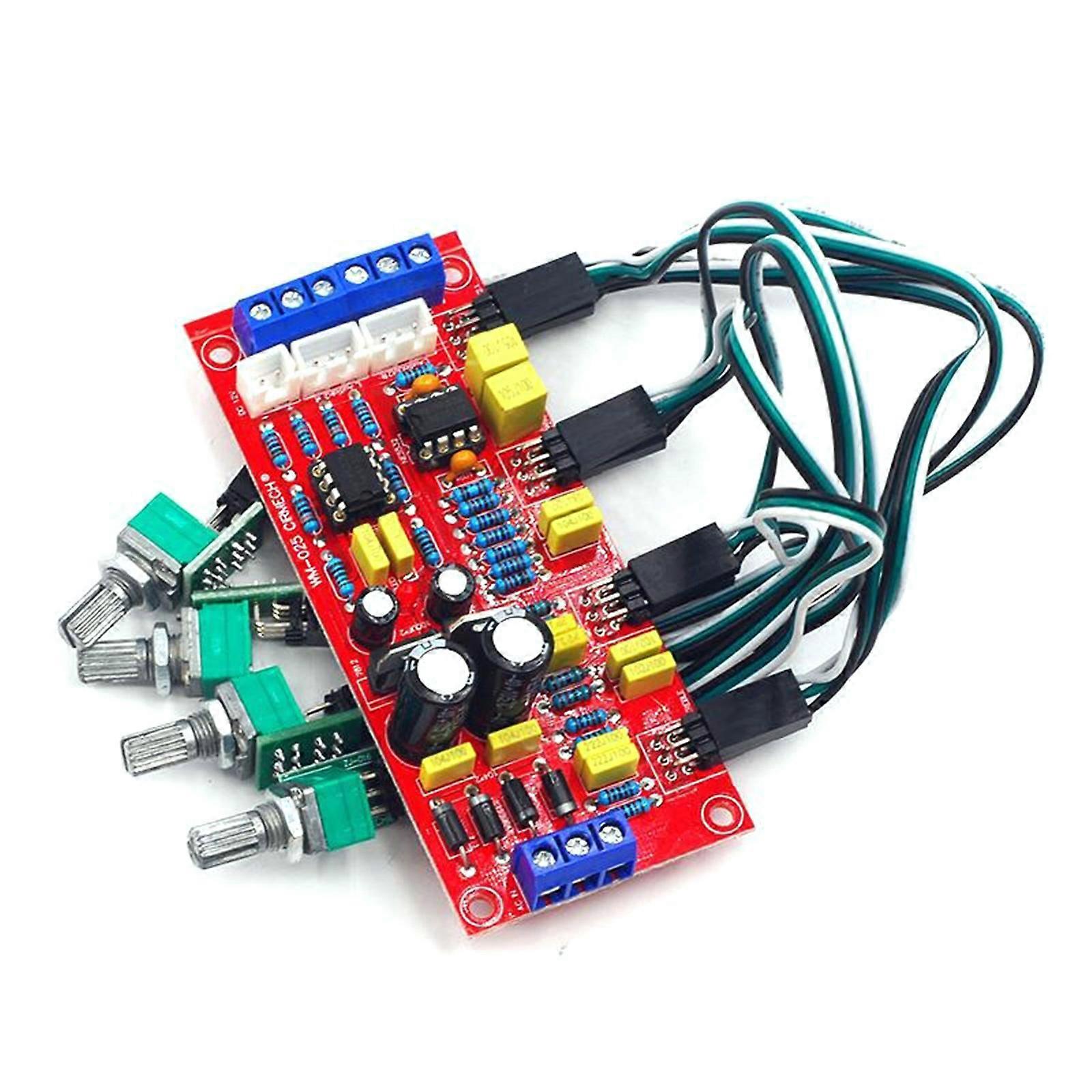 NE5532 Tone Control Board Preamplifier Module With Adjustable Treble Midrange Bass Levels Multicolor