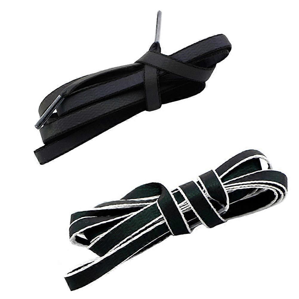 Reflective Shoelaces for Shoes Brighten Feet with High Visibility 2 Pairs Unisex Holographic Black