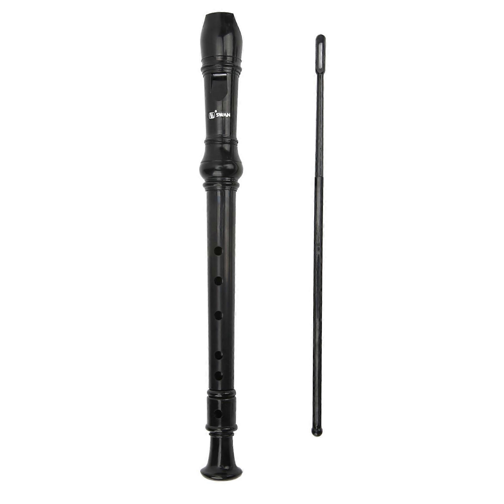 Recorder Instrument Soprano German Style ABS 6 Holes with Cleaning Stick for Children Kids