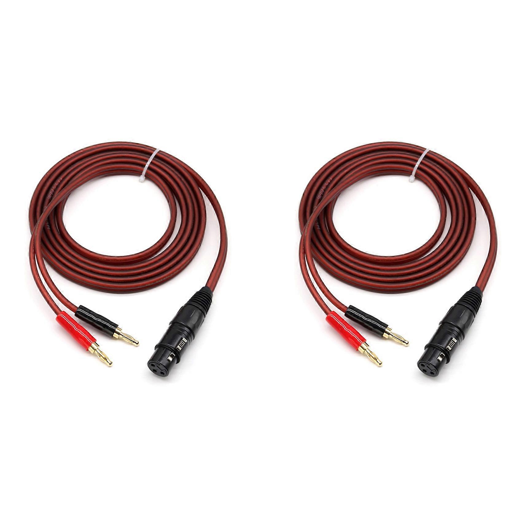 XLR to Banana Speaker Cable,XLR 3 Pin Dual Banana Plugs Audio Cable, Gold-Plated 4mm Plug to XLR3 Pr