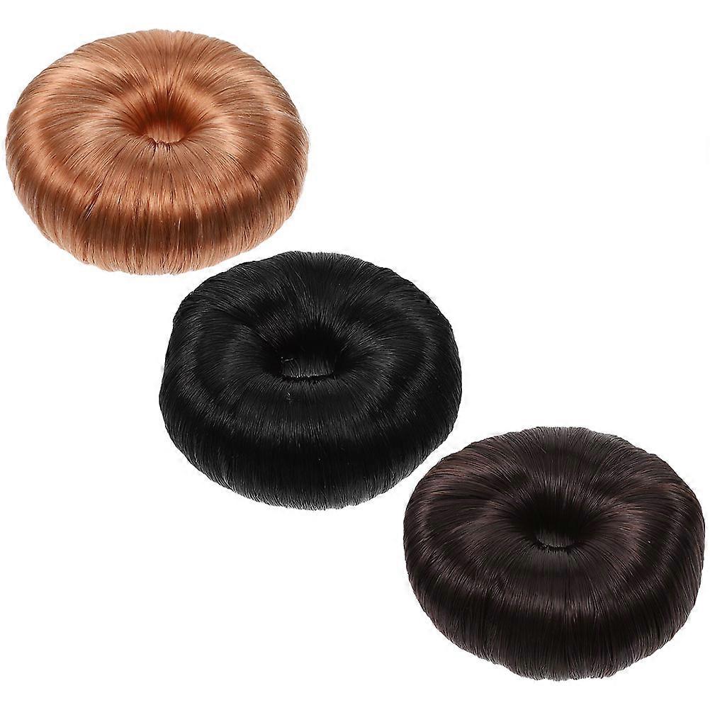 Bun Maker For Women's Hair Accessories Hair Styling Tool Elastic Hair Tie 2.8x2.8x1.2in 3Pcs