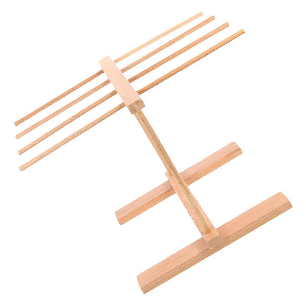Wood Pasta Drying Rack in Orange for Home Use Easy to Assemble and Operate 7.9 x 4.3 x 10.2 inches