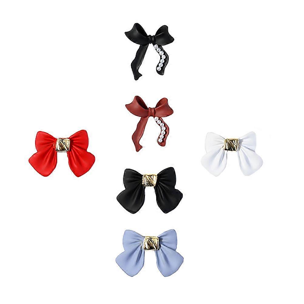 Elegant Nail Art Bowknot Decor with Durable Alloy Material for Creative Manicure DIY 6pcs Assorted Color