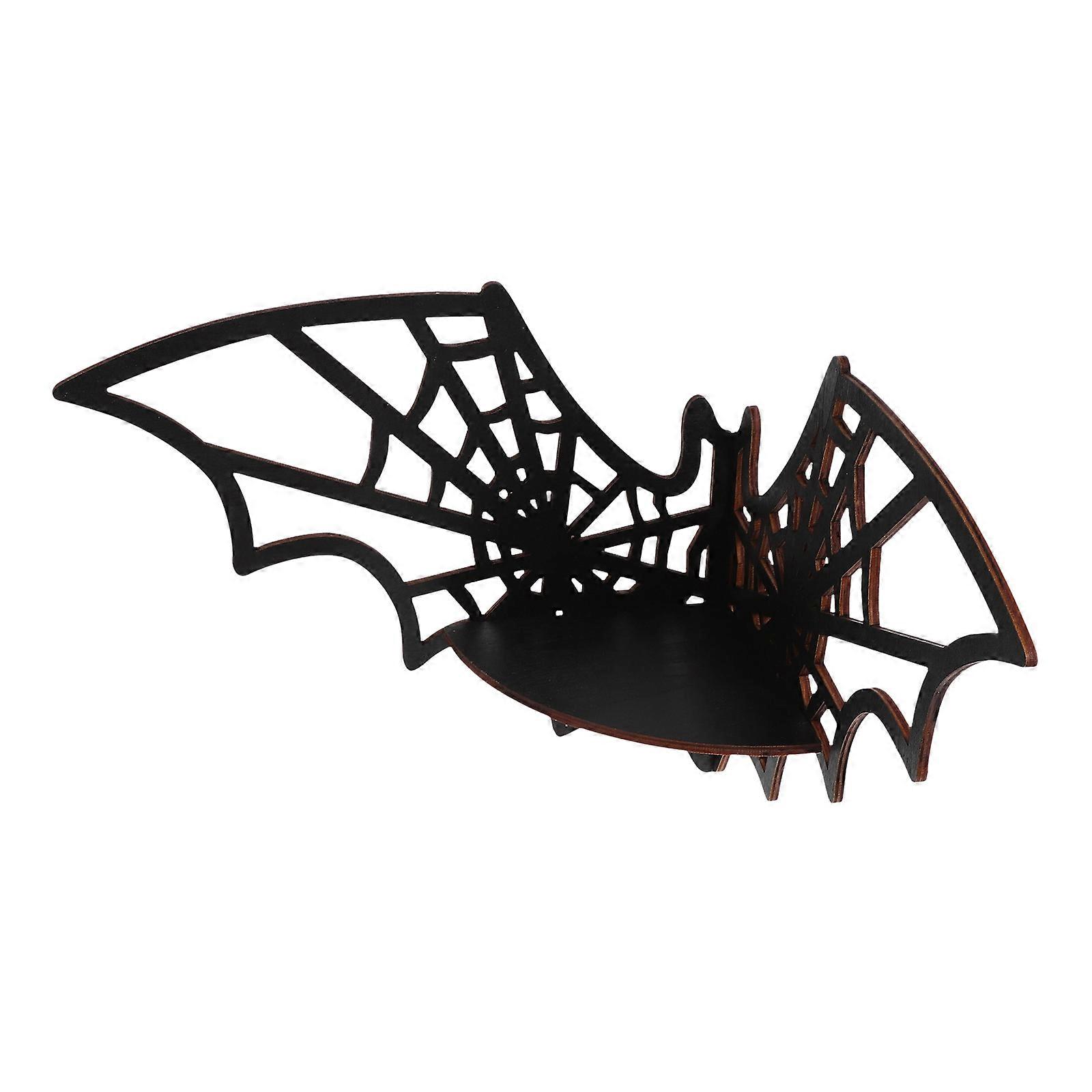 Hanging Shelf Spider Web Wall Shelf Creative-Shaped Hollow Pattern Wood Material Wall Bracket 28.80X24.40X12.60CM 1Pack