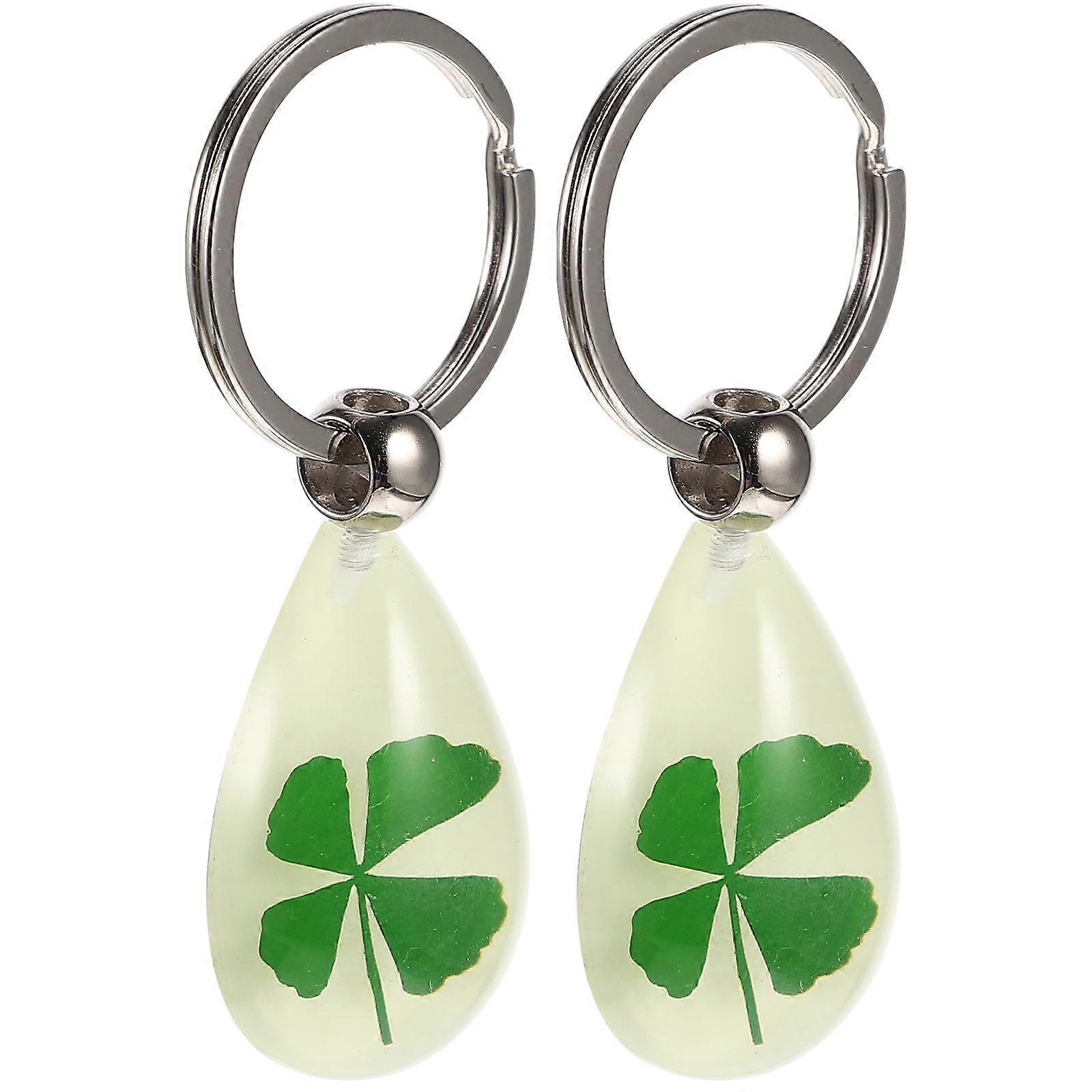 Two Pcs Four Leaf Holders Assorted Color Everyday Use Hanging Decoration