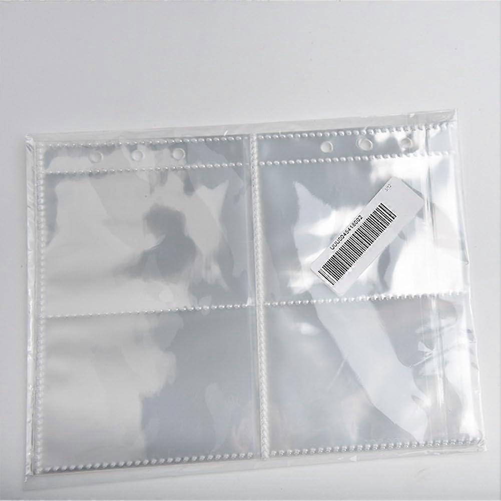 Binder Sleeve Set, 10 Pieces, Clear, A5 4-Ring, Compatible With Standard Binders, For Photo Organization