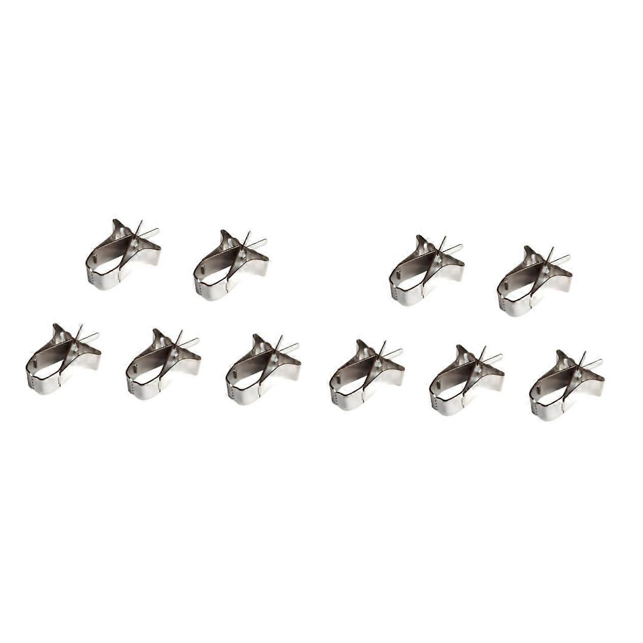 Pack of 10 Bird Feeder Holders for Parrots and Parakeets, Metal Clips for Cages, Vegetable and Fruit Snack Holders
