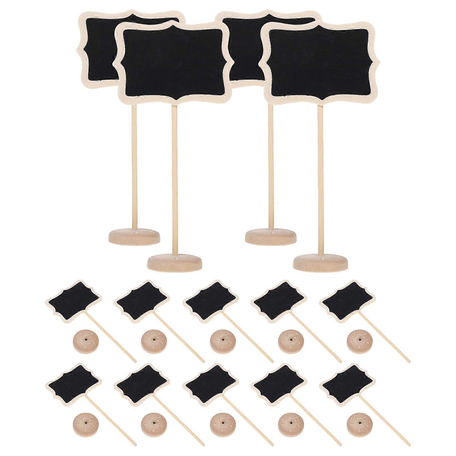 Wood Mini Chalkboard Signs for Home Versatile Use Writable Surface Easy to Clean 15 Pieces