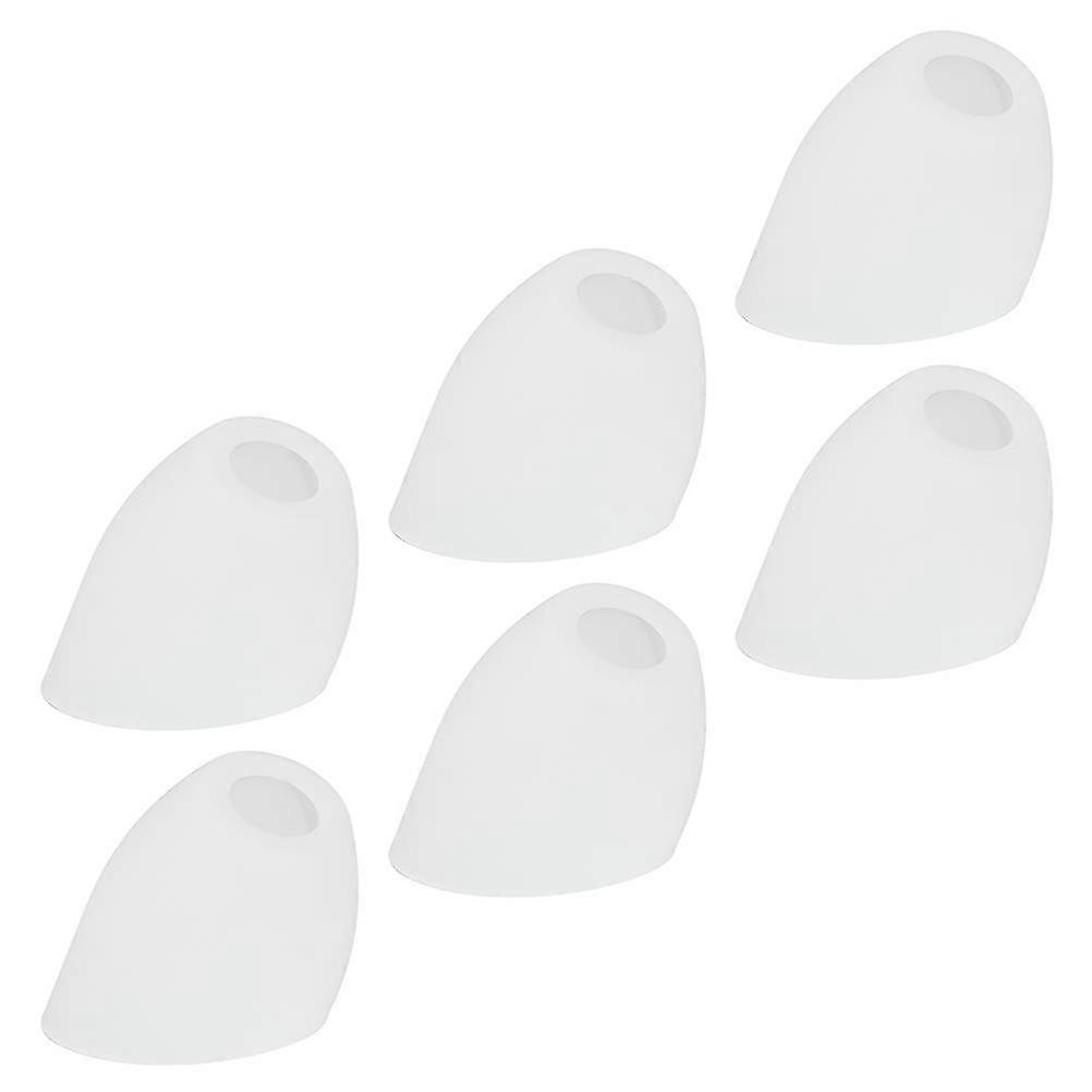 White Plastic Light Cover 6Pcs Household Lampshade For Desktop Lamp Size 13X8.5X8.5CM Easy Installation