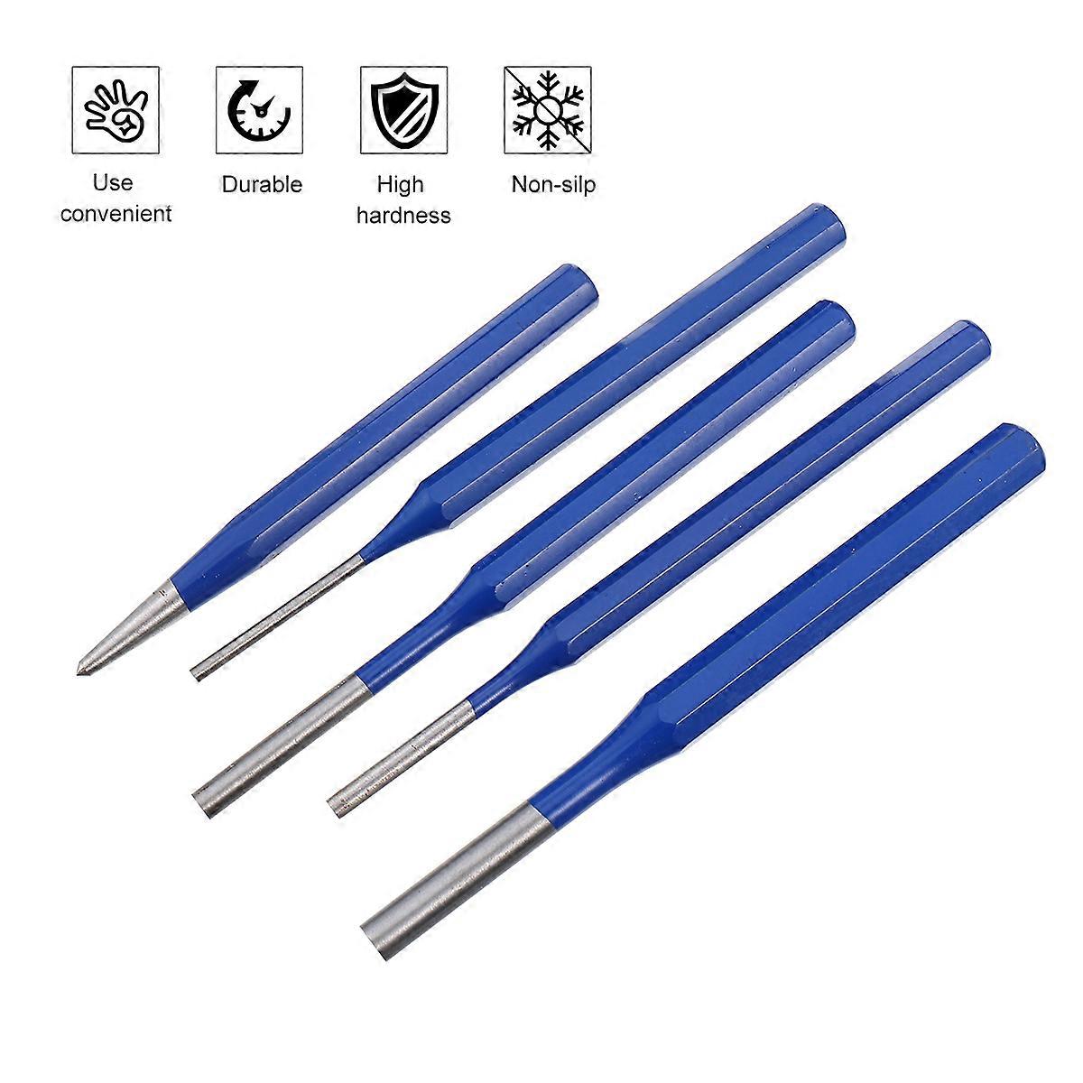 Blue Center Punch Set for Woodworking Made of Chromium Vanadium Steel 5pcs