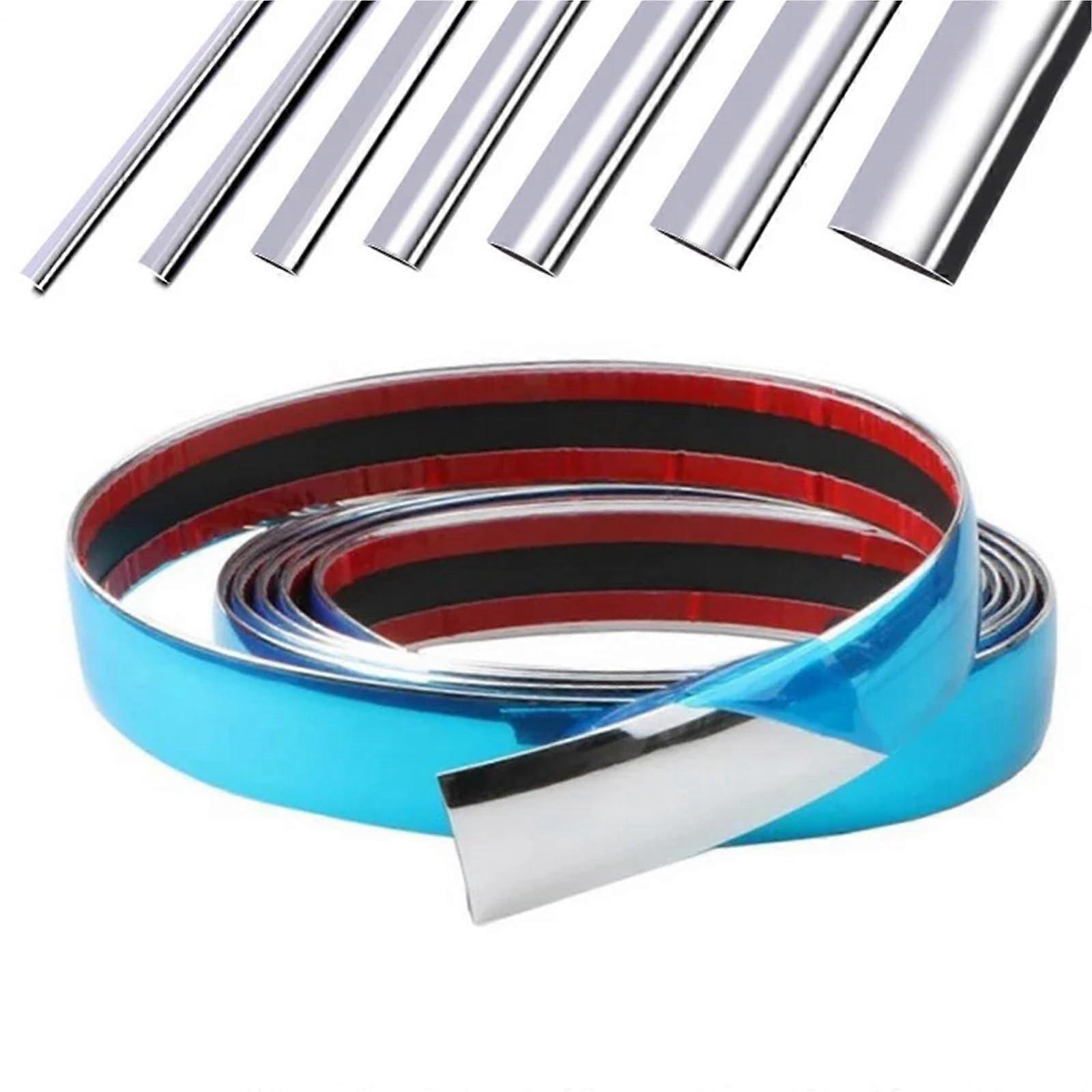 Self-Adhesive Chrome Trim Strips for Side Doors, 1 Piece (3.0M, 22mm Width, Available in 6/8/10/15/20/30 mm)