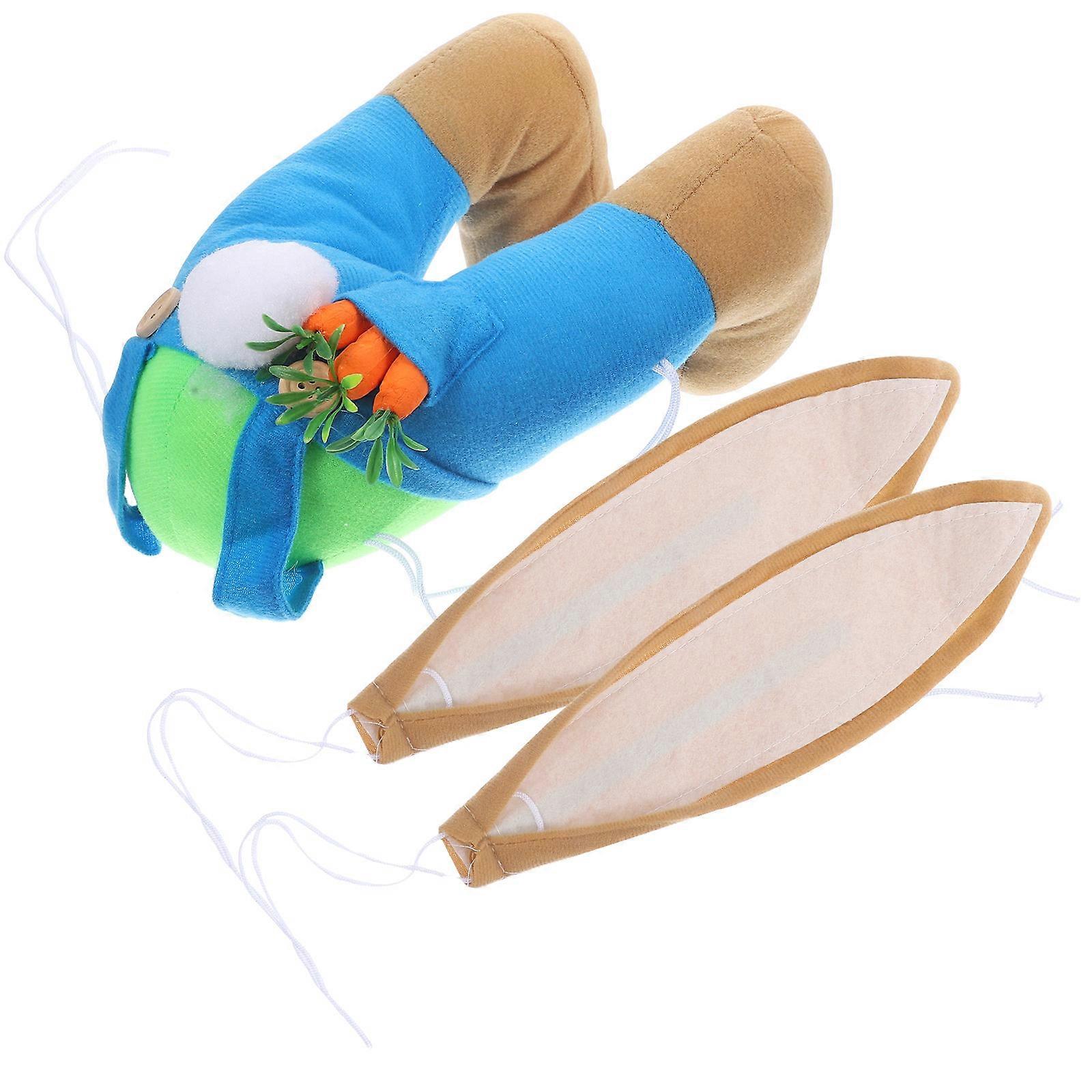 Bunny Shaped Wreath Decoration For Easter Occasions Featuring Blue Color Set Of DIY Wreath Making