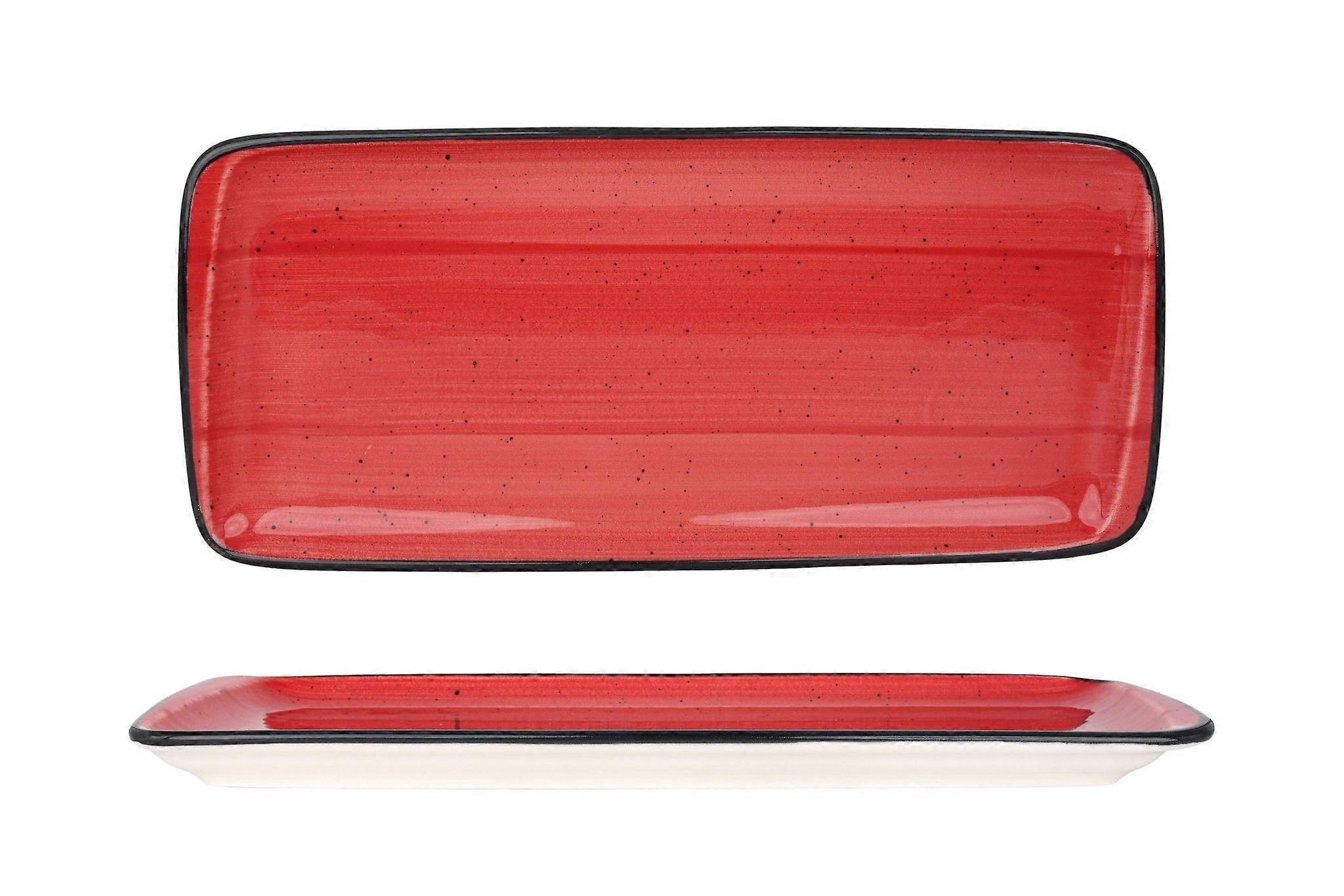 Bonna サービスプレート - Aura Passion - 磁器 - 34x16 cm - 2個セット