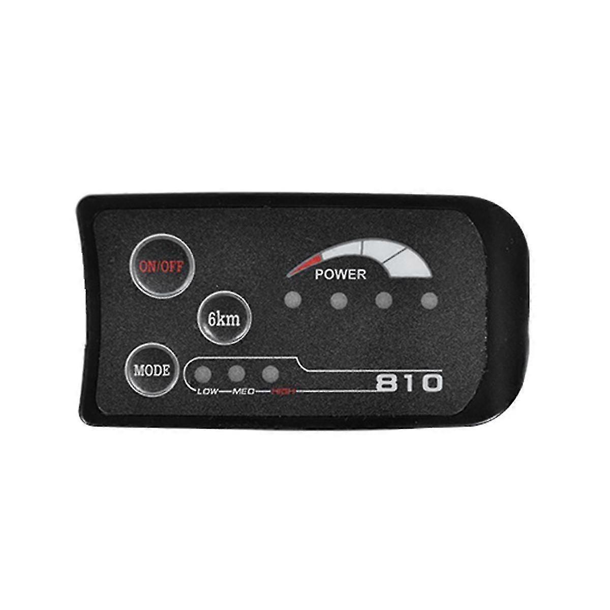 6PIN S810 E-Bike LED Display Meter IP65 24V 36V 48V 60V för elcykel Elcykelmätare