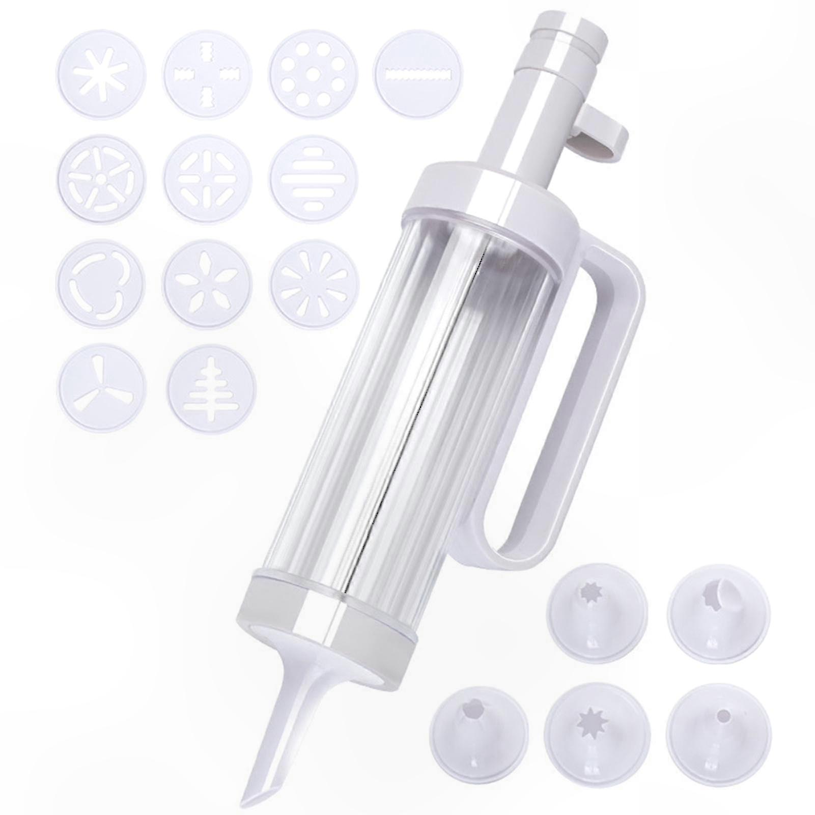 DIY Cookie Press Set with Multi-Shaped Discs and Nozzles for Baking and Decorating