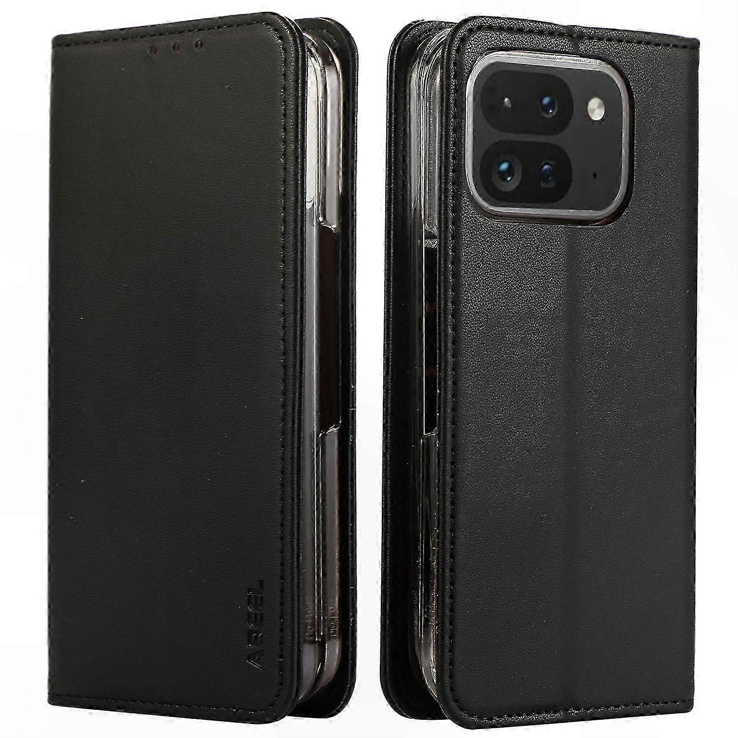 RFID Blocking Leather Flip Case for 5G Foldable Smartphone