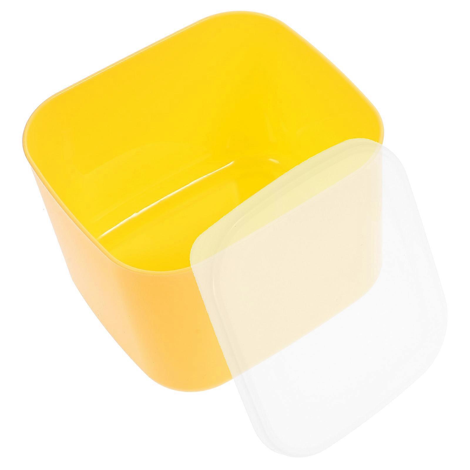 Cheese Container for Fridge with PP and PE Material Yellow Color Keeps Food Fresh 7.5x5x3 Inches