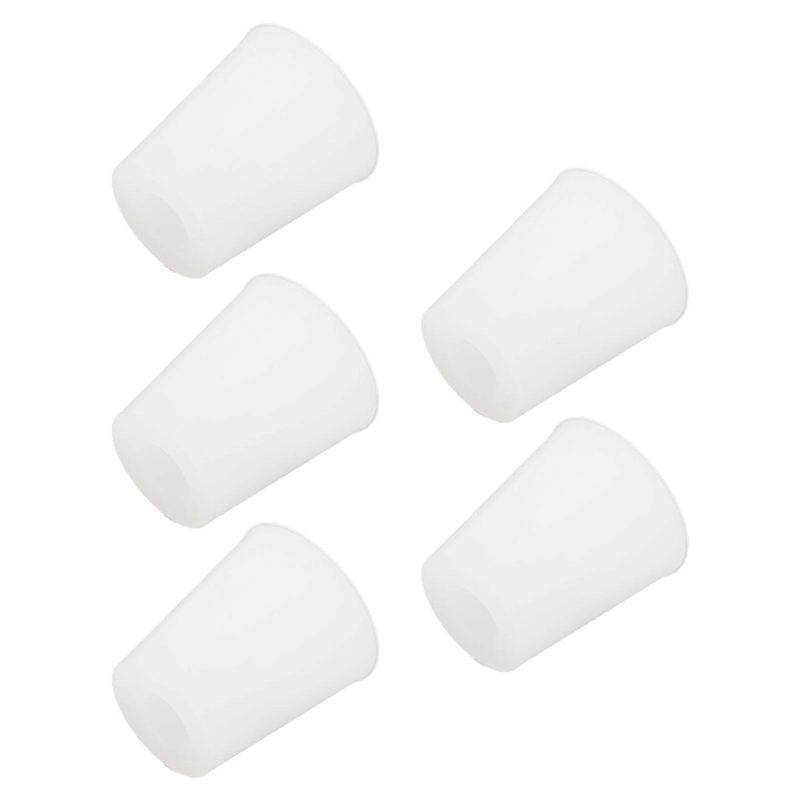 Laboratory Silicone Caps 5Pack Silicone Seal Plug Ideal for Laboratory Experiment White Material