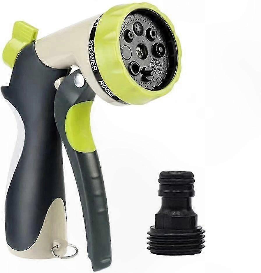 8-Function Garden Sprayer with Locking Nozzle for All Standard Hose Systems
