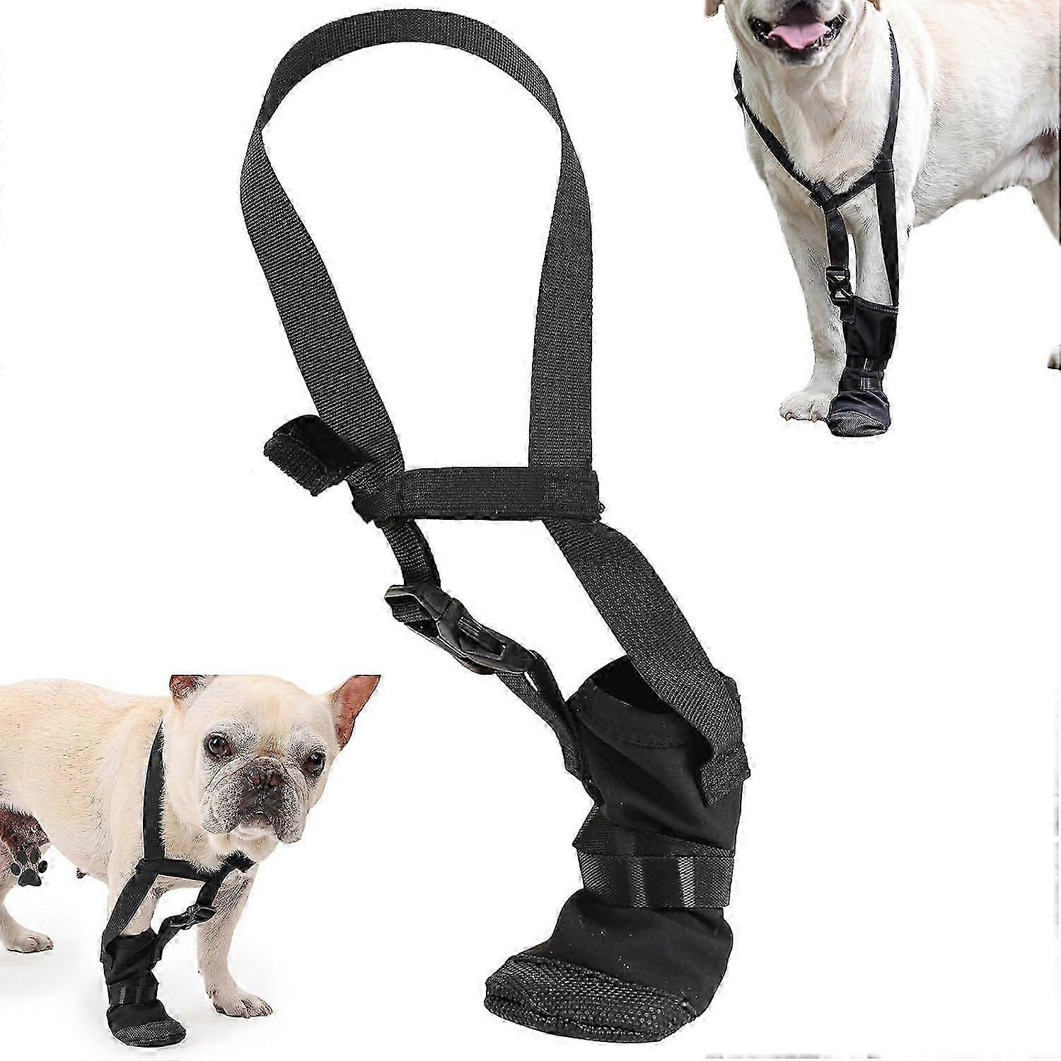 Dog Recovery Boot, Windproof Dog Bootie with Adjustable Neck Strap, Anti Slip Dog Shoe to Prevent Licking Paws, Breathable Dog Paw Protector for Outdo