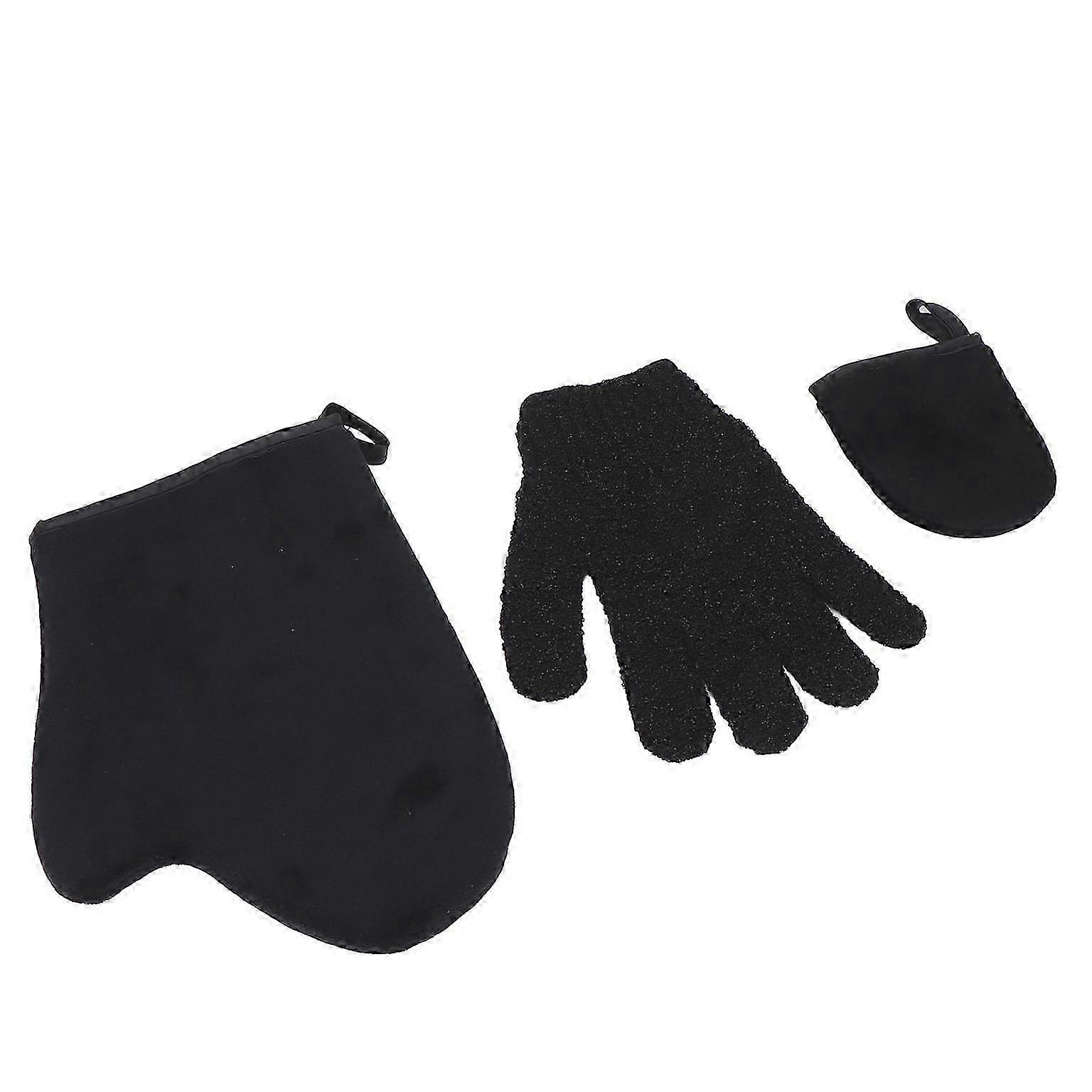 3-Piece Tanner Mitten Set: Self Tanning Mitts & Back Lotion Applicator Kit