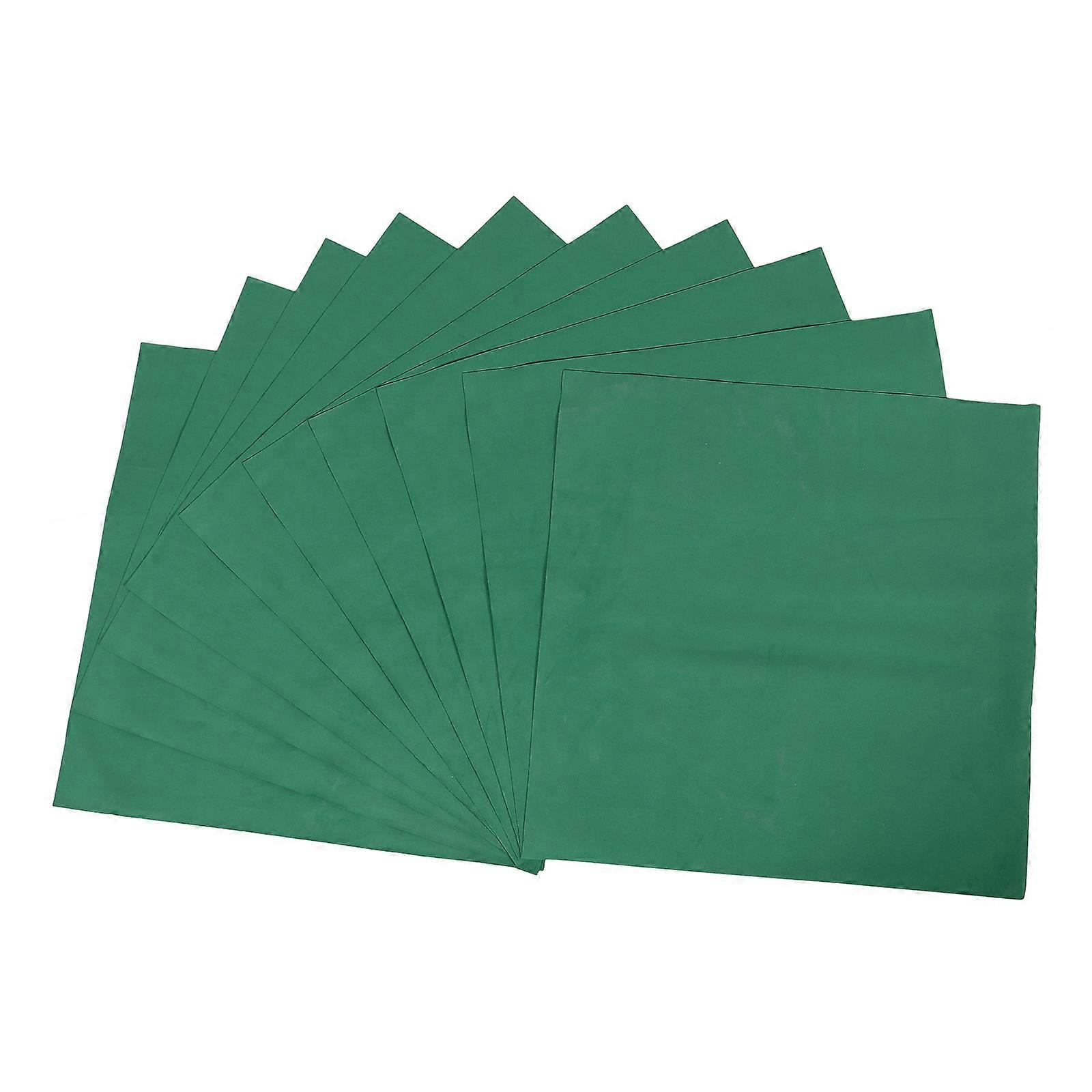 DIY Colored Sponge Sheets Perfect For Art Work And Crafting Suitable For All Ages Featuring A Size Of 50x50cm In Green 10 Sheets