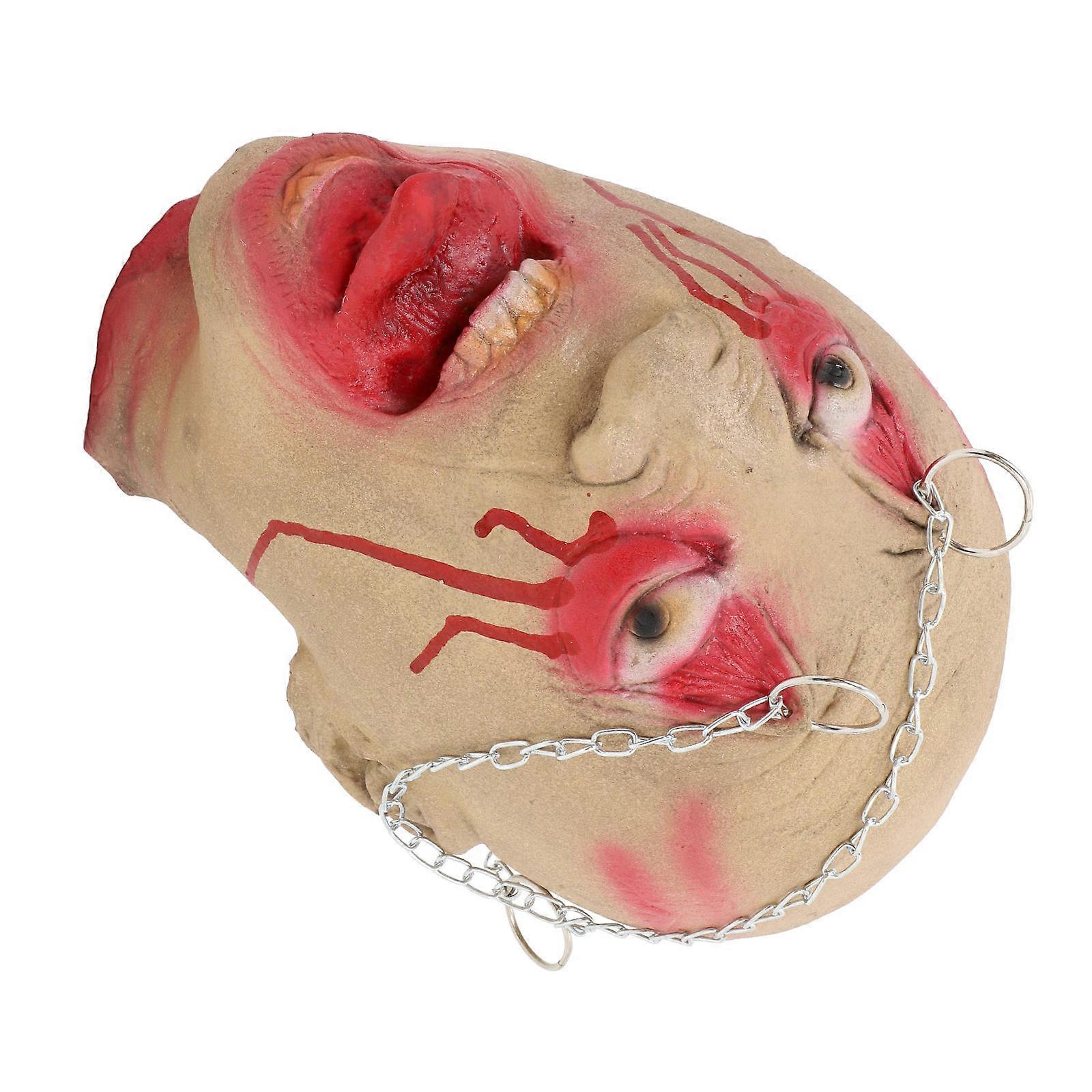Scary Halloween Human Head Pendant Decoration for Parties and Haunted House Events – Spooky Party Prop to Surprise Guests