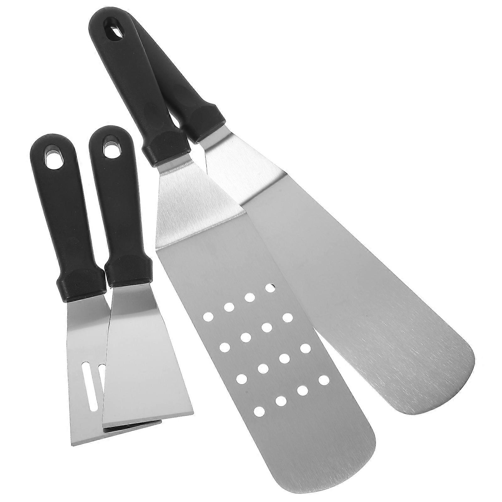 BBQ Grilling 4Pcs Lightweight Kitchen Tools For Backyard Barbecue And Picnic With Rectangular Shape And Durable Stainless Steel Design