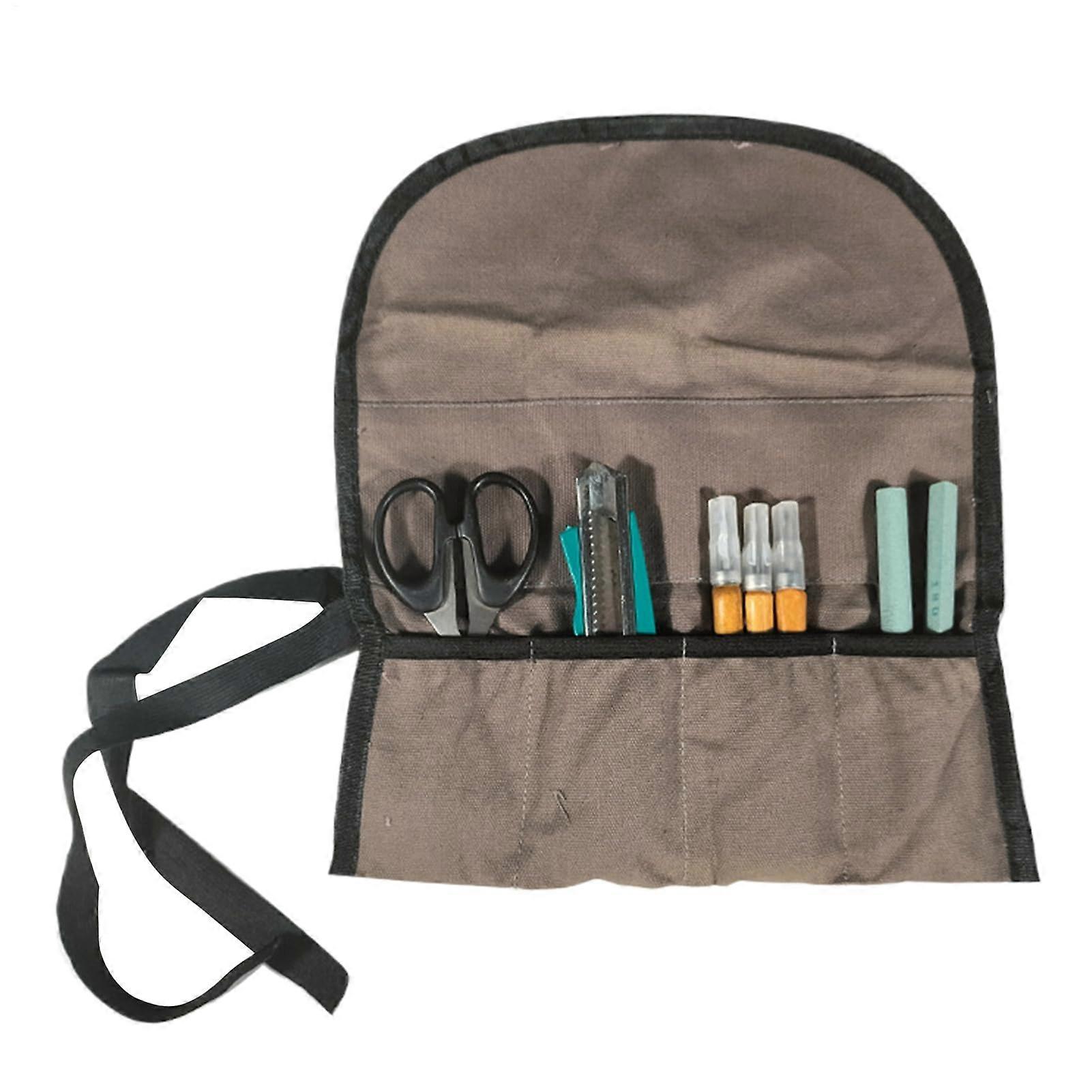Small Tool Pouch  RollUp Organizer for Woodworking Tools  Tool Holder for Camping Fishing DIY with Quick Access