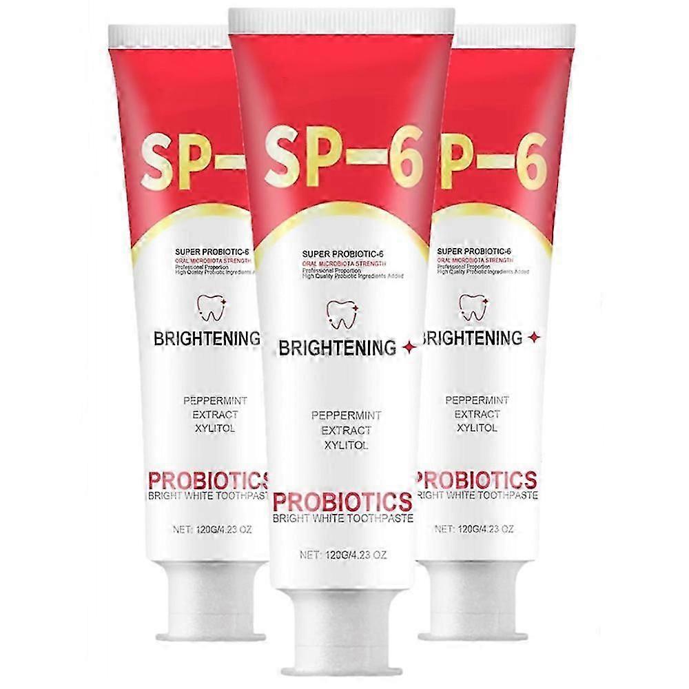 3PCS SP-6 Probiotic Toothpaste,Sp-6 Toothpaste Whitening