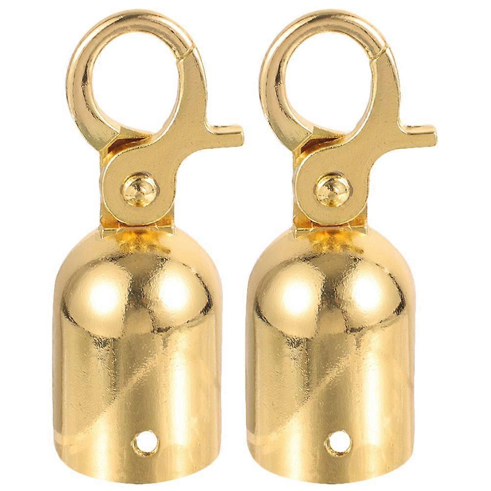 Lot de 2 embouts de corde en acier inoxydable avec mousqueton