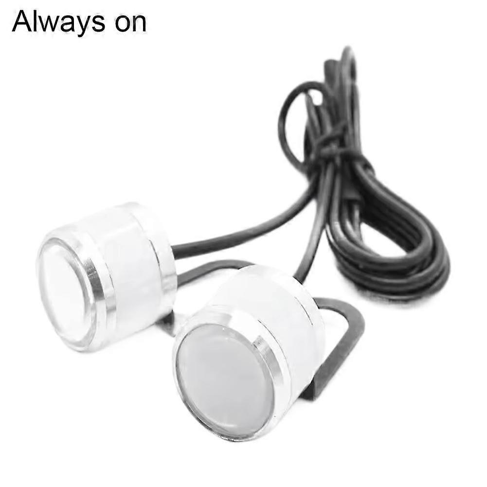Motorcycle LED Eagle Eye Light Front Headlight Rearview Mirror Flashing Light