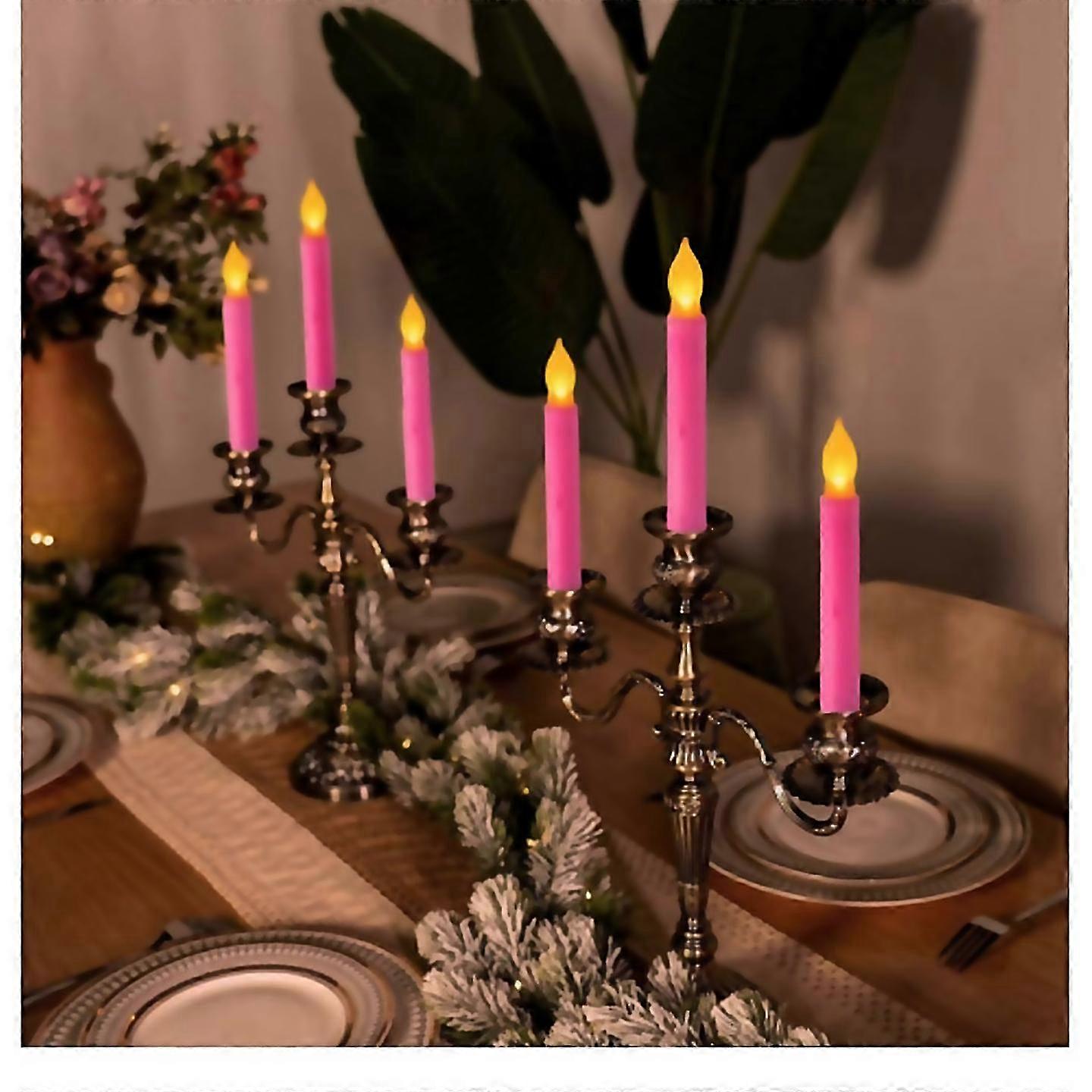 For simulation flameless led candle lightgreen