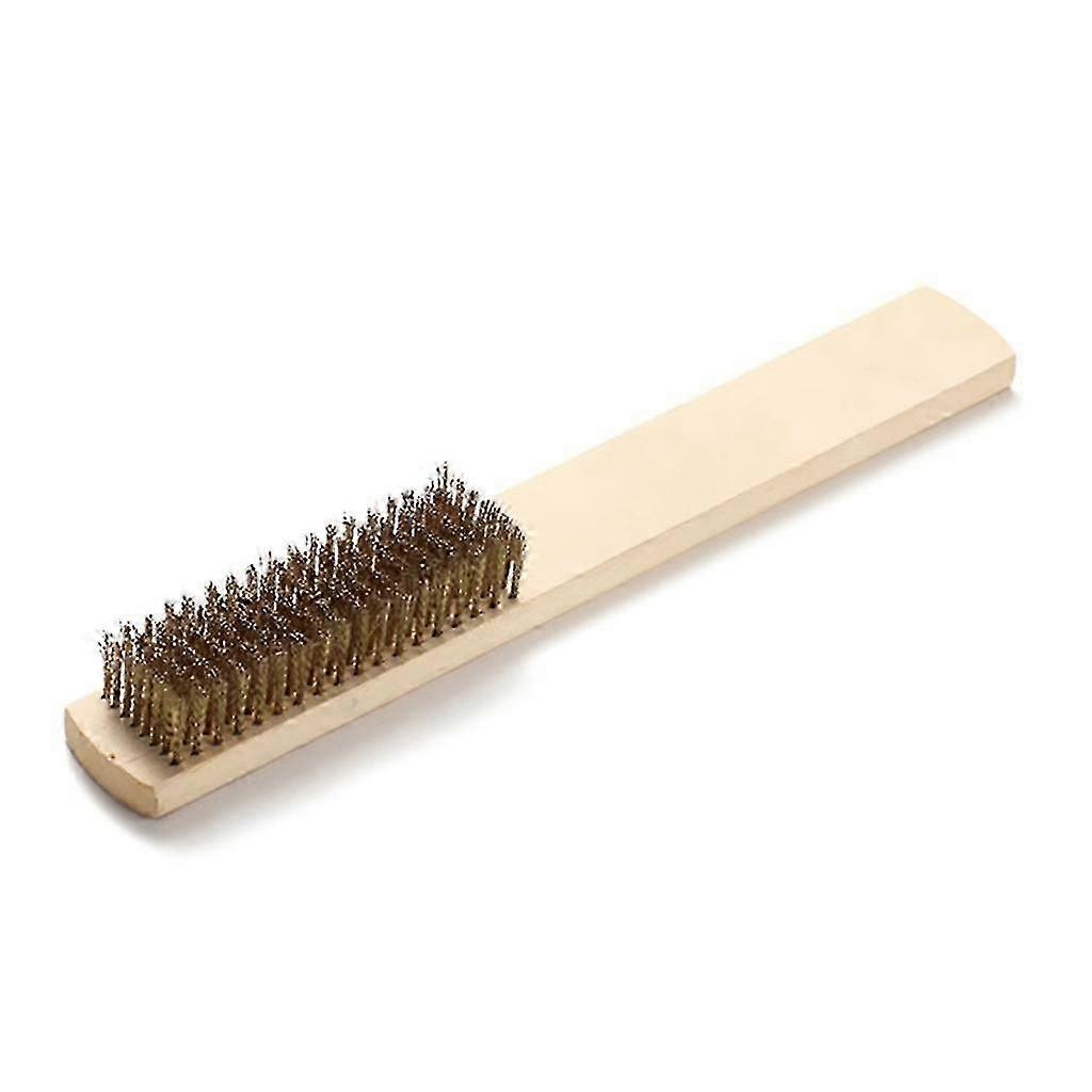 Wire Brush Portable- Wire Scratch Brush For Cleaning Rust With Wood- Handle