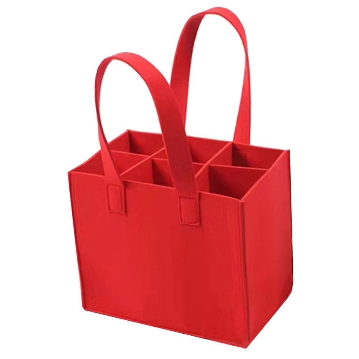 Reusable Felt Wine Bag Portable Bottle Carrier Fits Standard Wine Bottles Foldable Gift Packaging For Travel